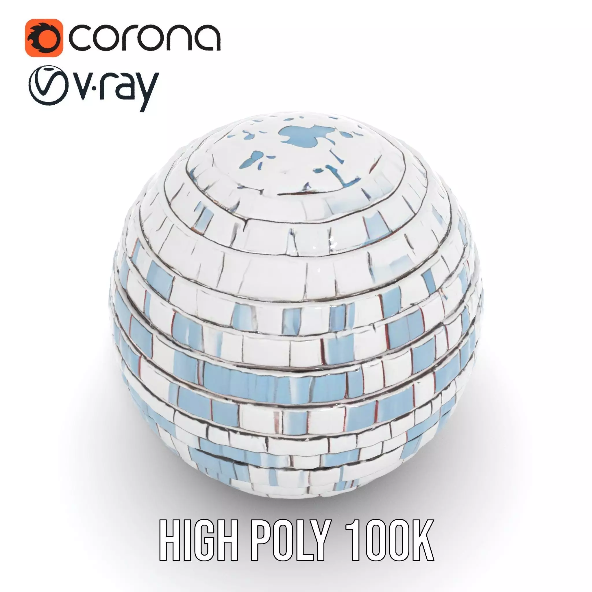 Hexagonal Dome Structure model pack Low-poly 3D model_20