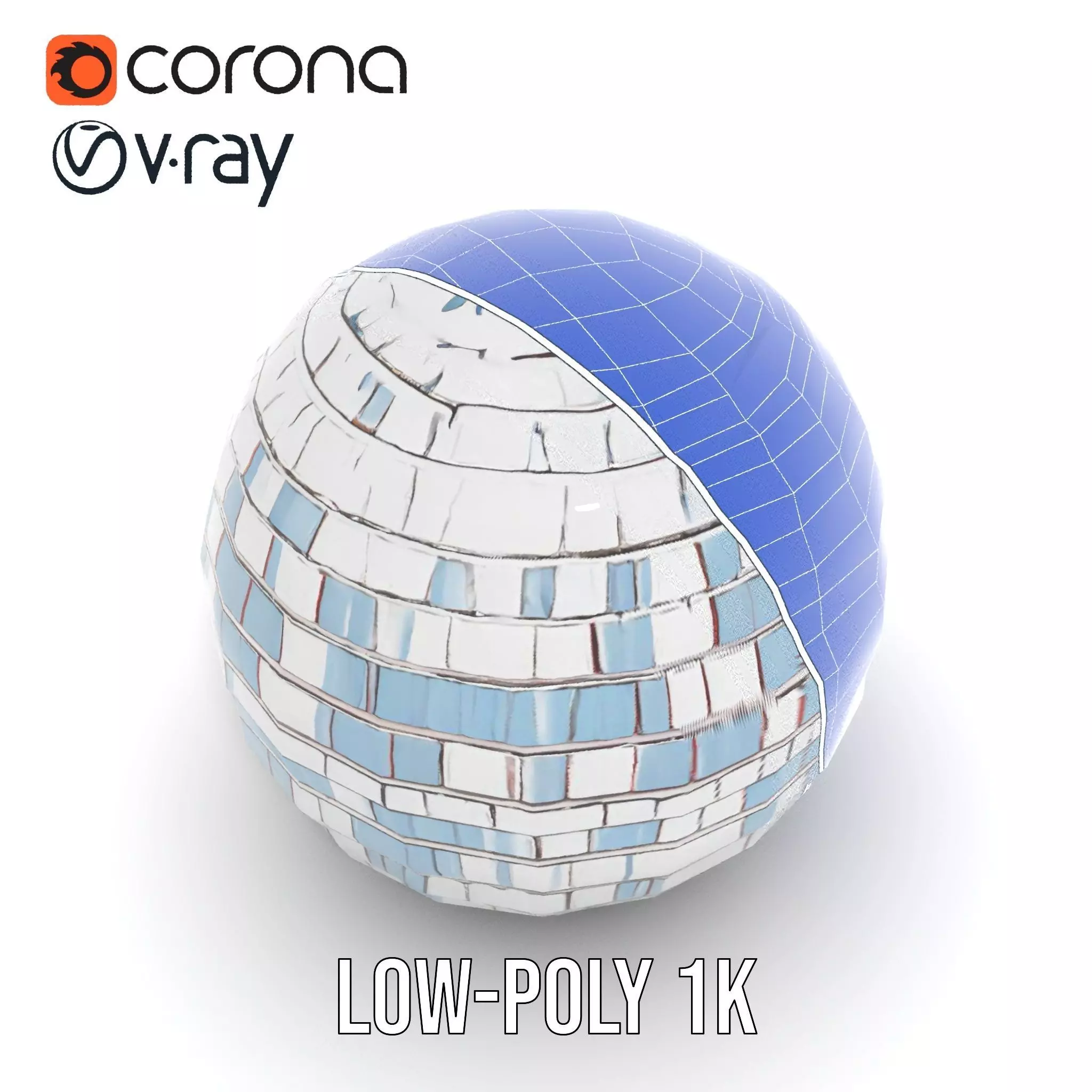 Hexagonal Dome Structure model pack Low-poly 3D model_22