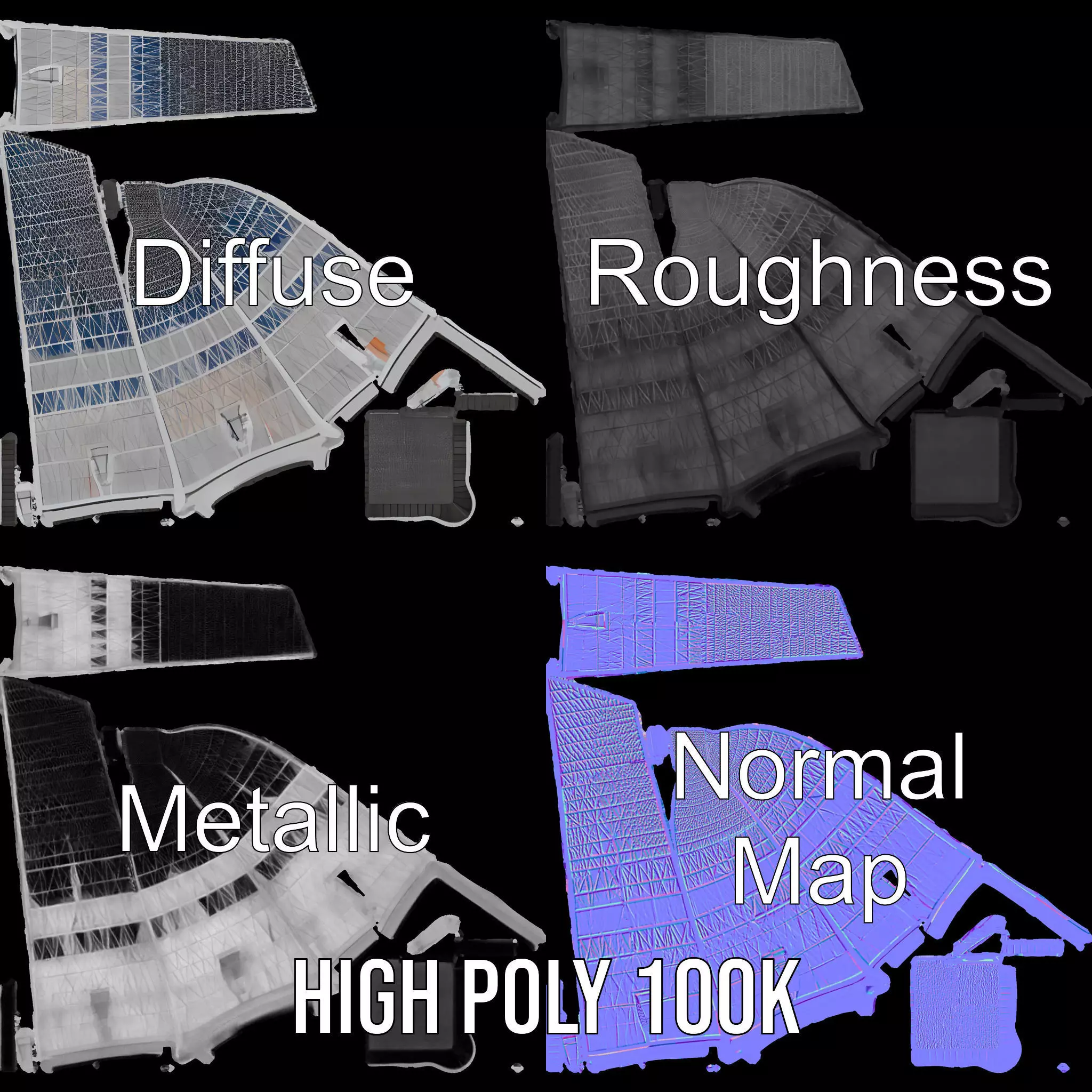 Modern Glass Skyscraper model pack Low-poly 3D model_3