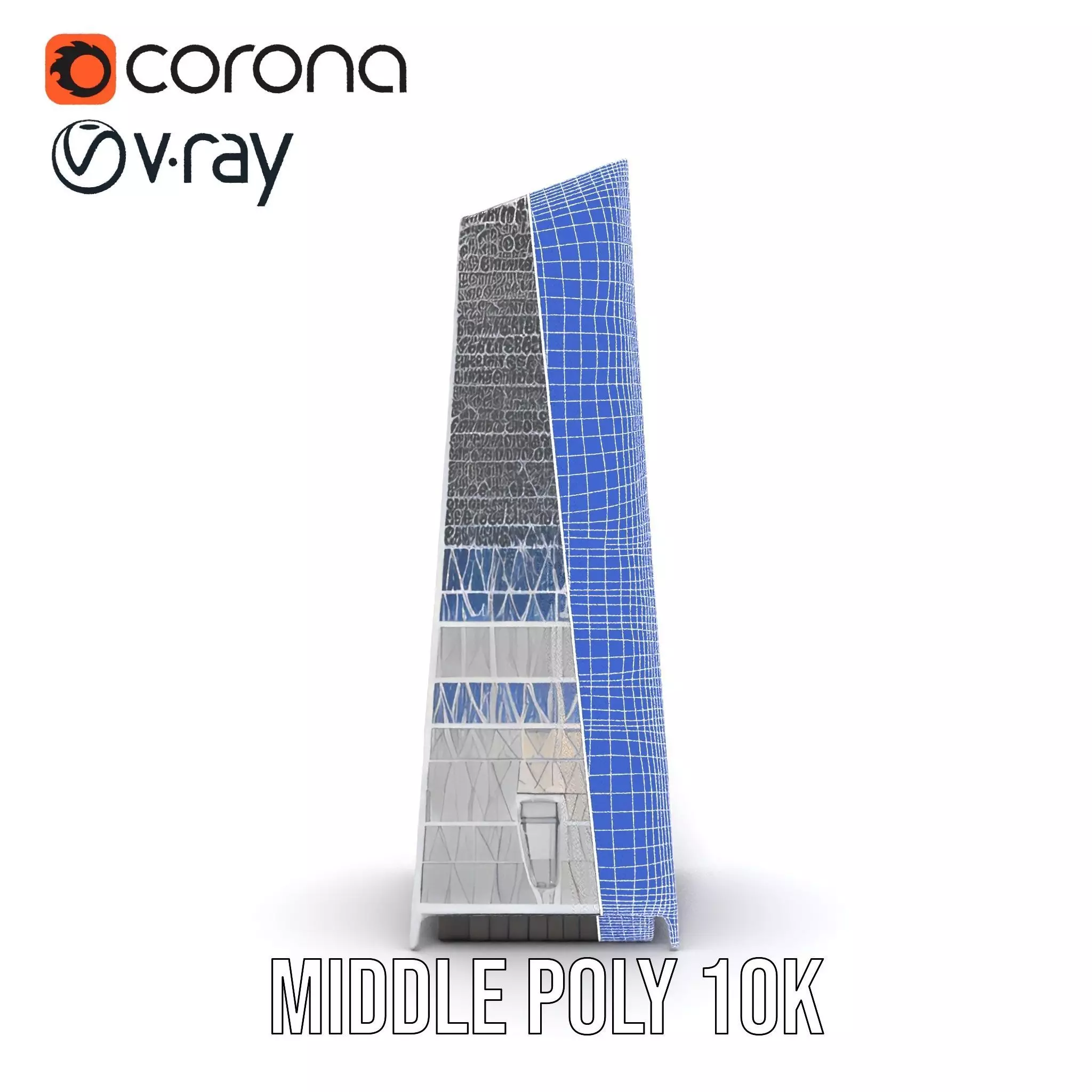Modern Glass Skyscraper model pack Low-poly 3D model_26