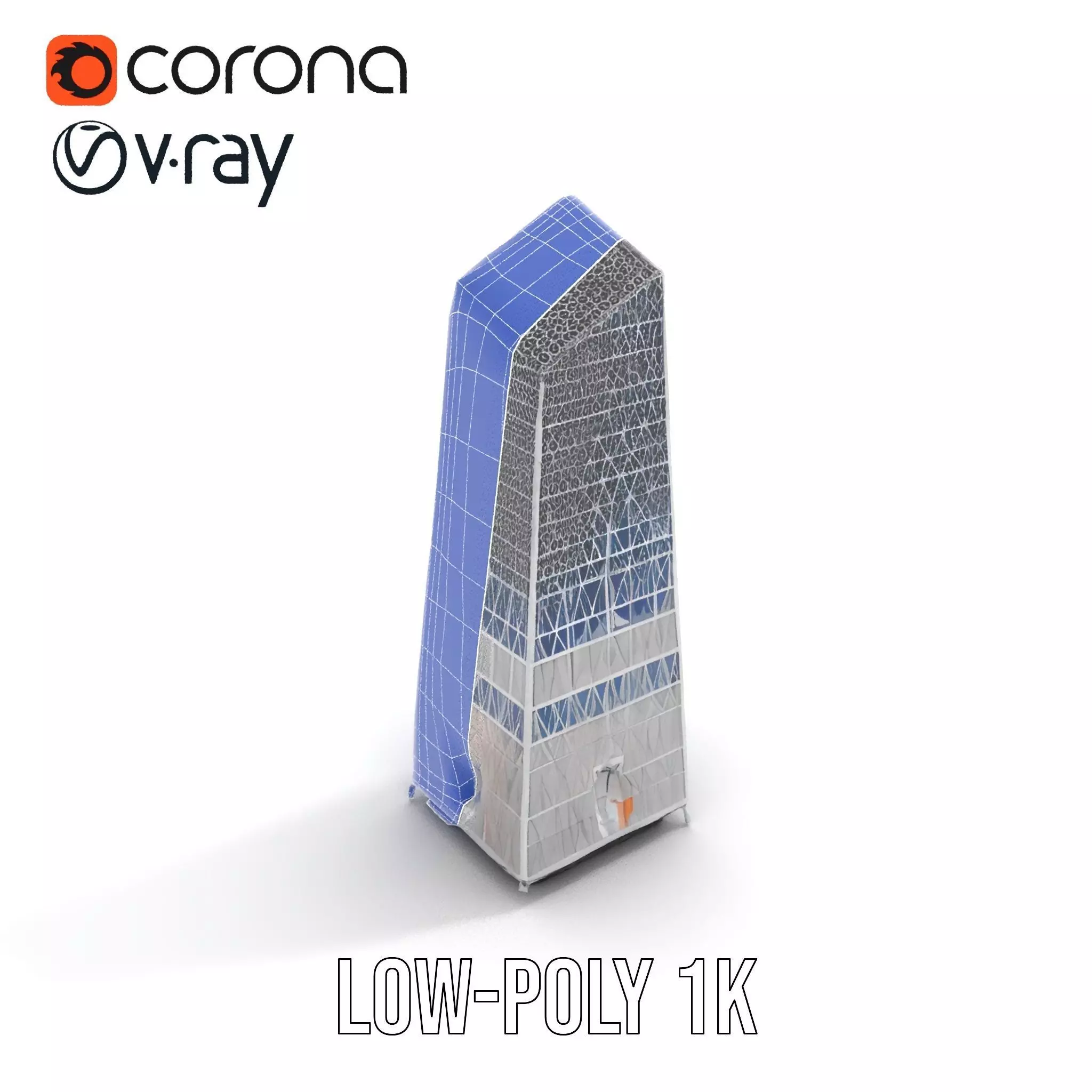Modern Glass Skyscraper model pack Low-poly 3D model_17