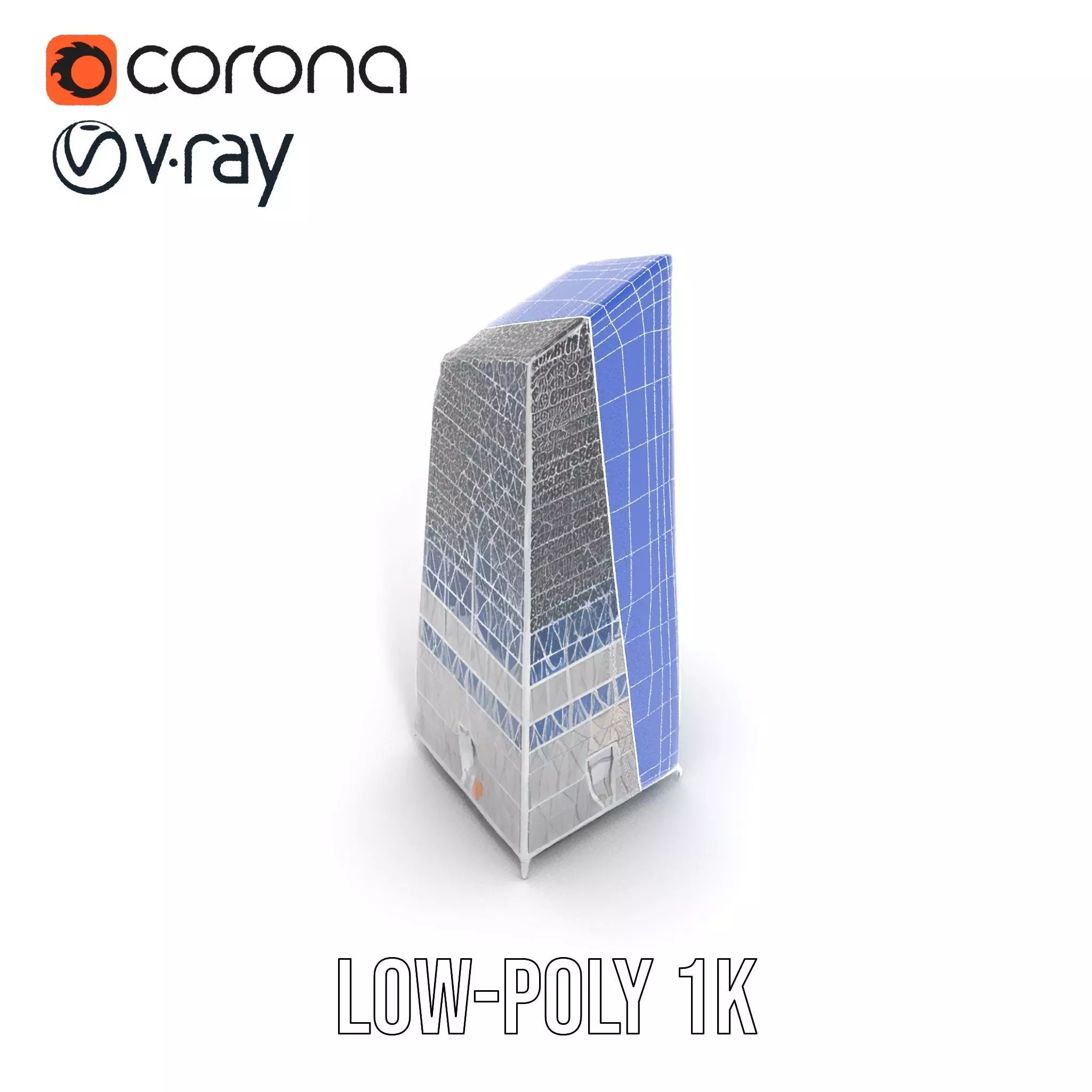 Modern Glass Skyscraper model pack Low-poly 3D model_14