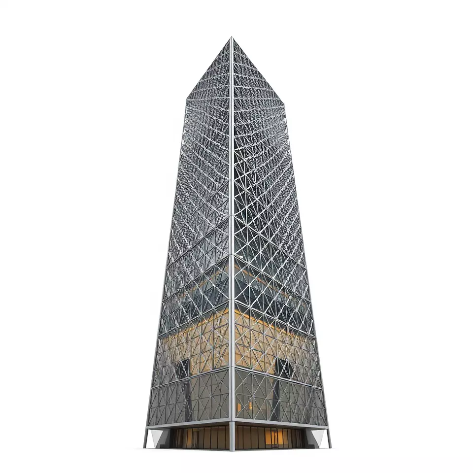 Modern Glass Skyscraper model pack Low-poly 3D model_2