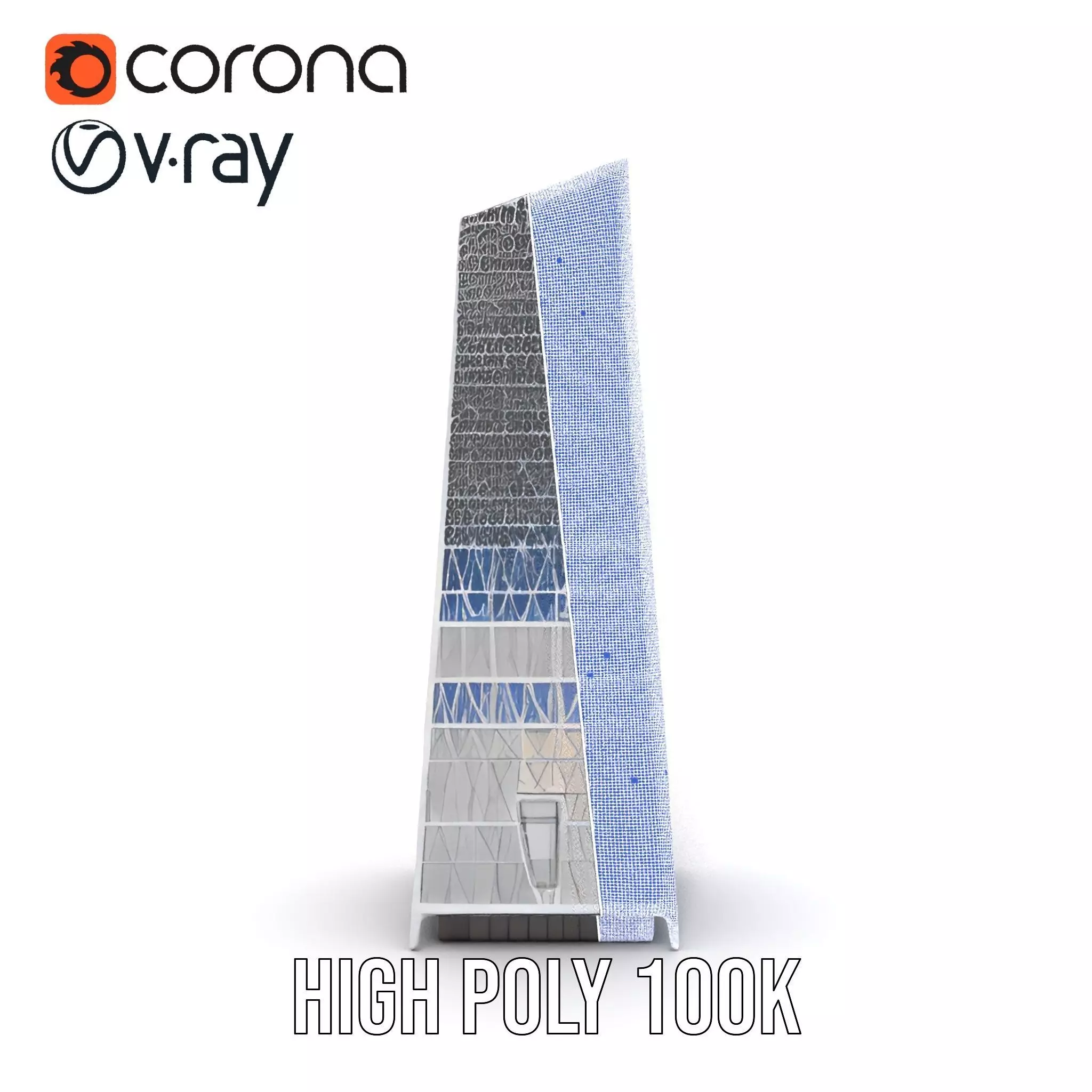 Modern Glass Skyscraper model pack Low-poly 3D model_33