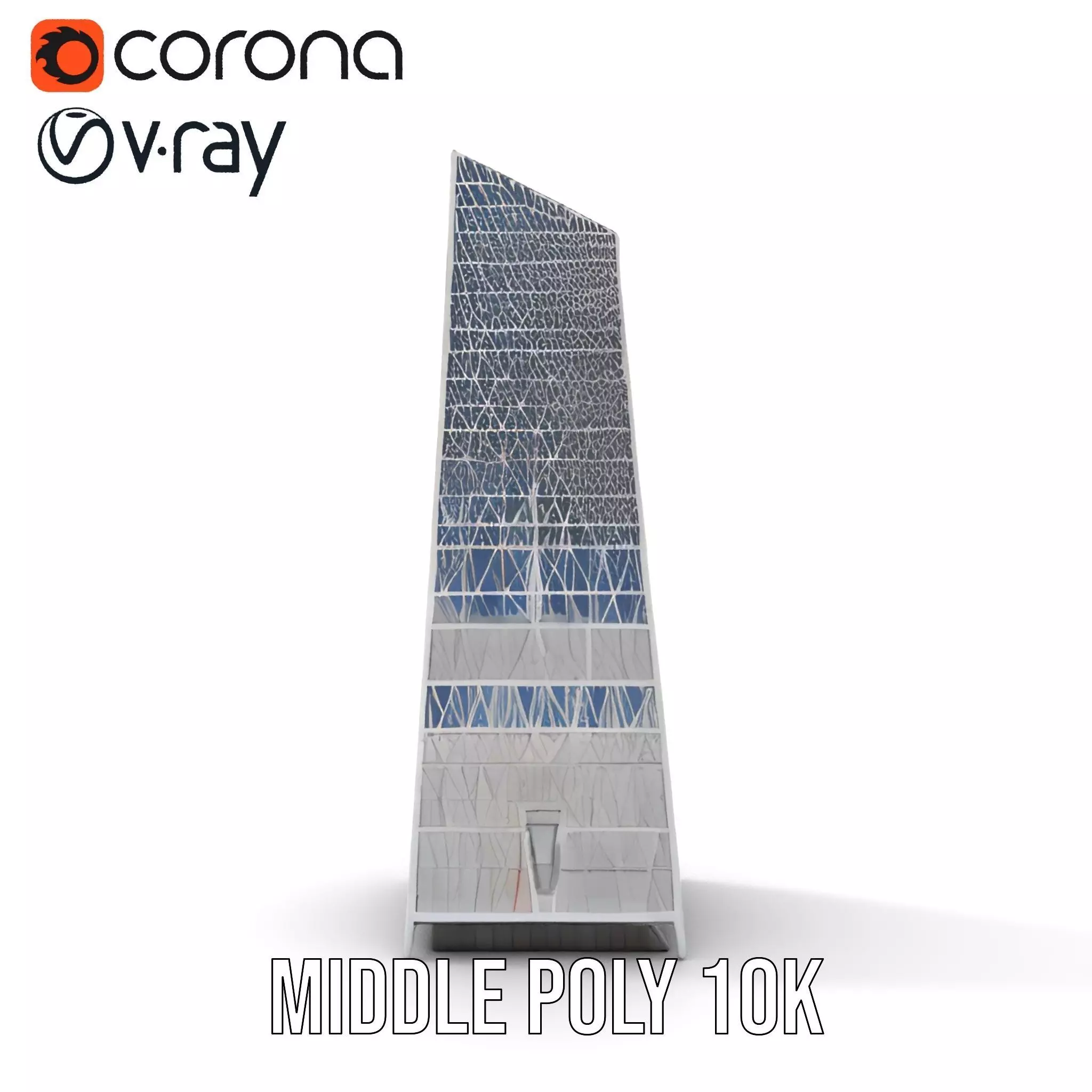 Modern Glass Skyscraper model pack Low-poly 3D model_5