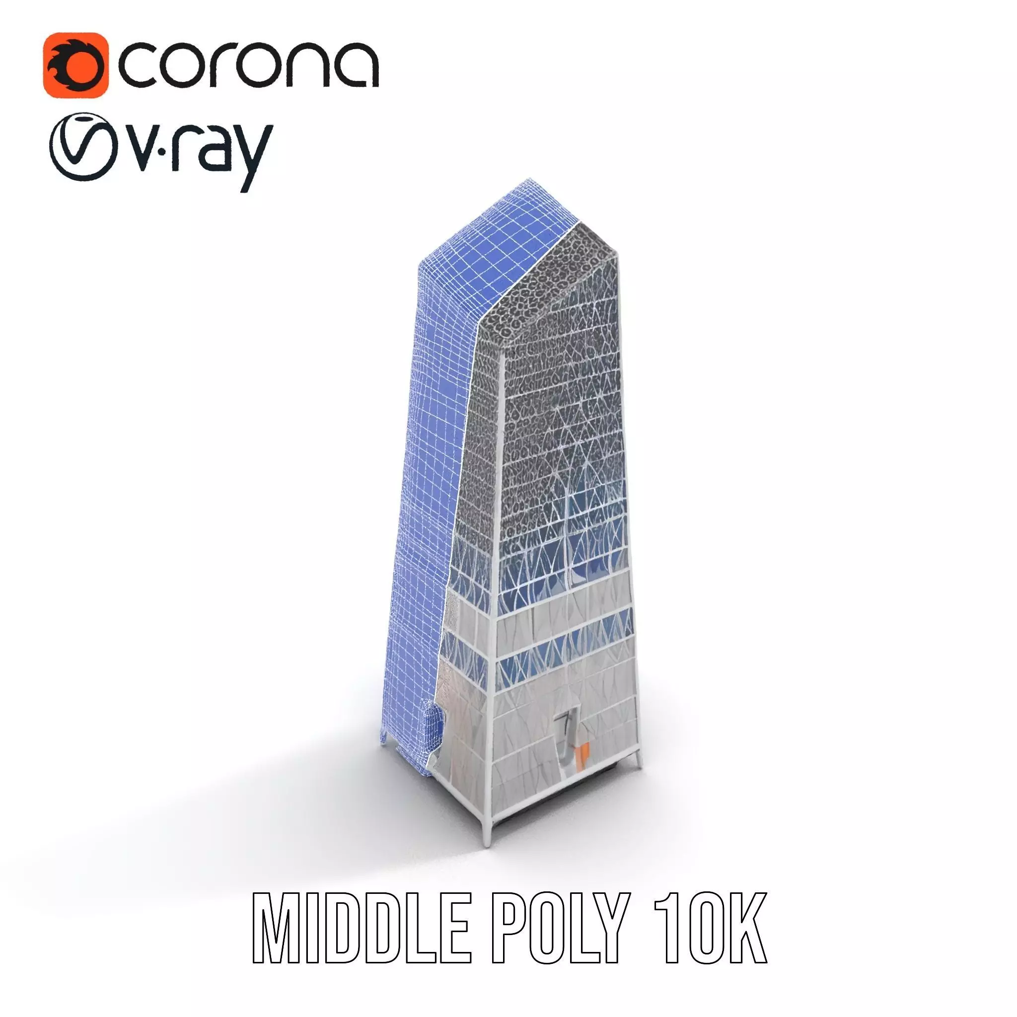 Modern Glass Skyscraper model pack Low-poly 3D model_29