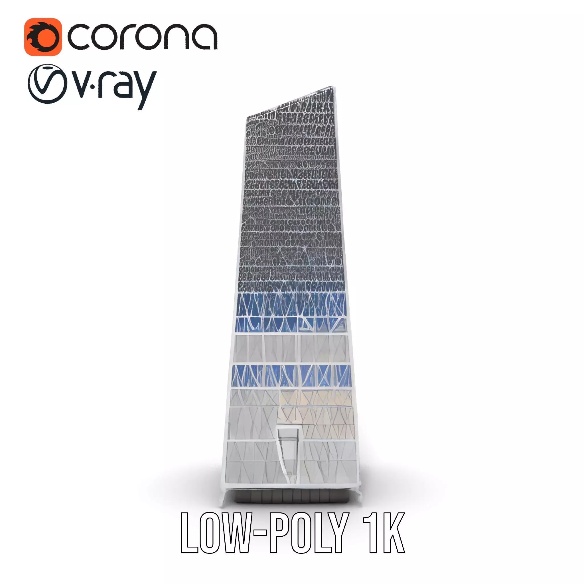 Modern Glass Skyscraper model pack Low-poly 3D model_9