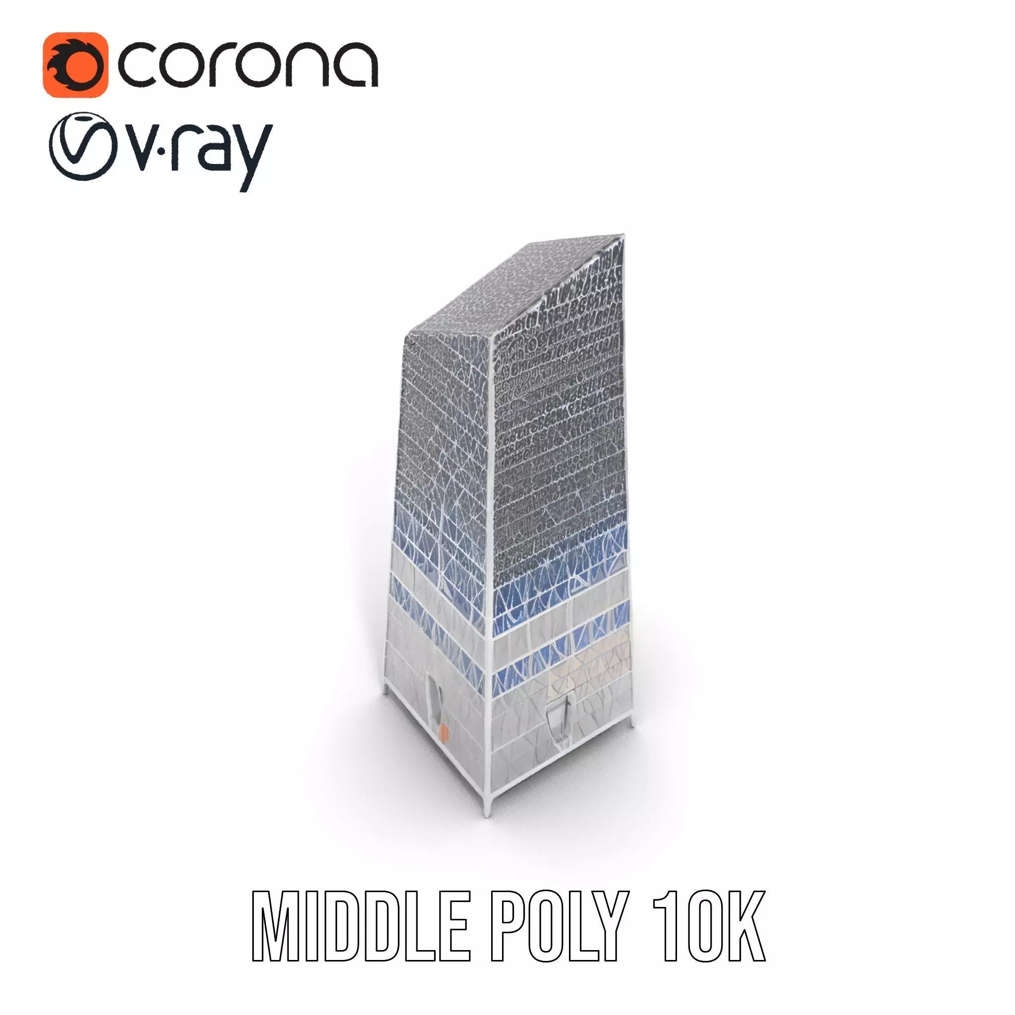 Modern Glass Skyscraper model pack Low-poly 3D model_13
