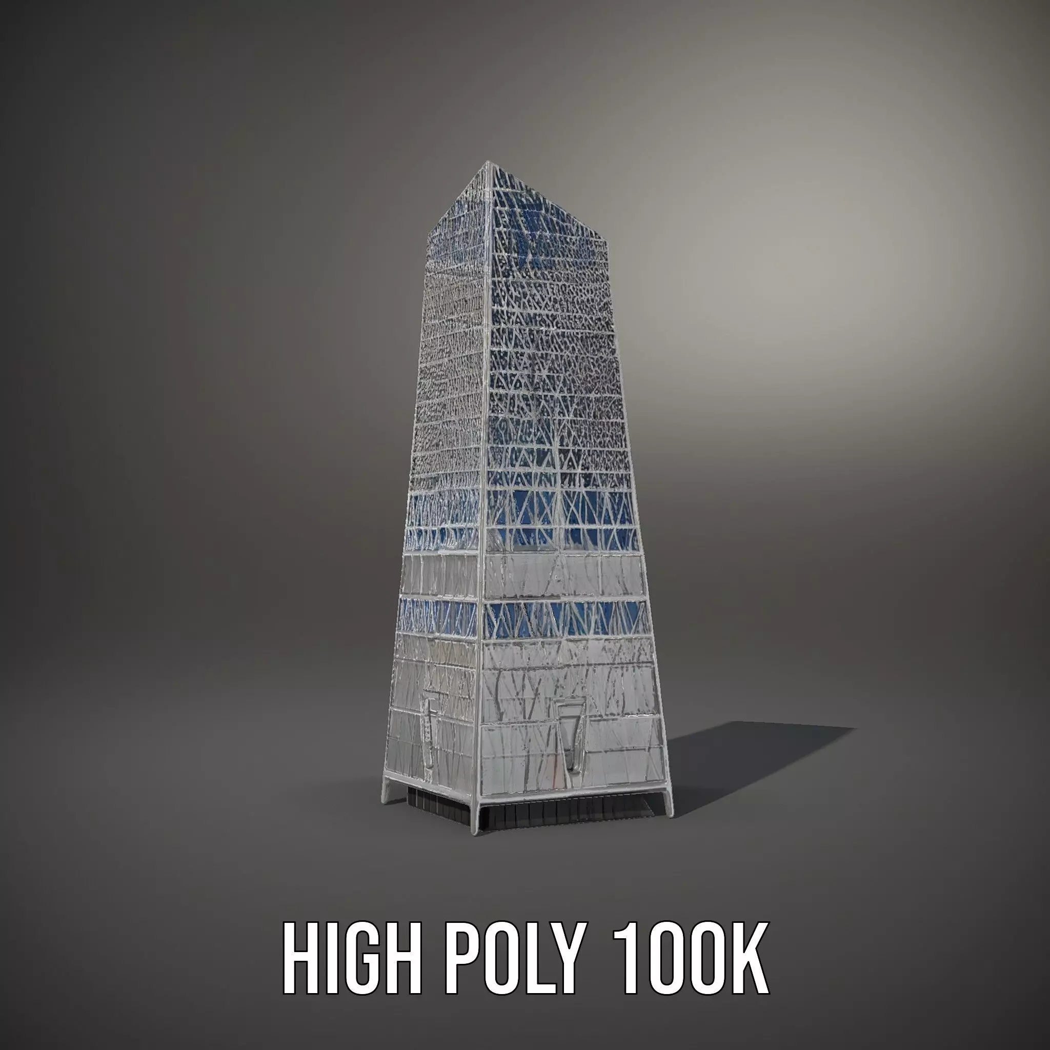 Modern Glass Skyscraper model pack Low-poly 3D model_10