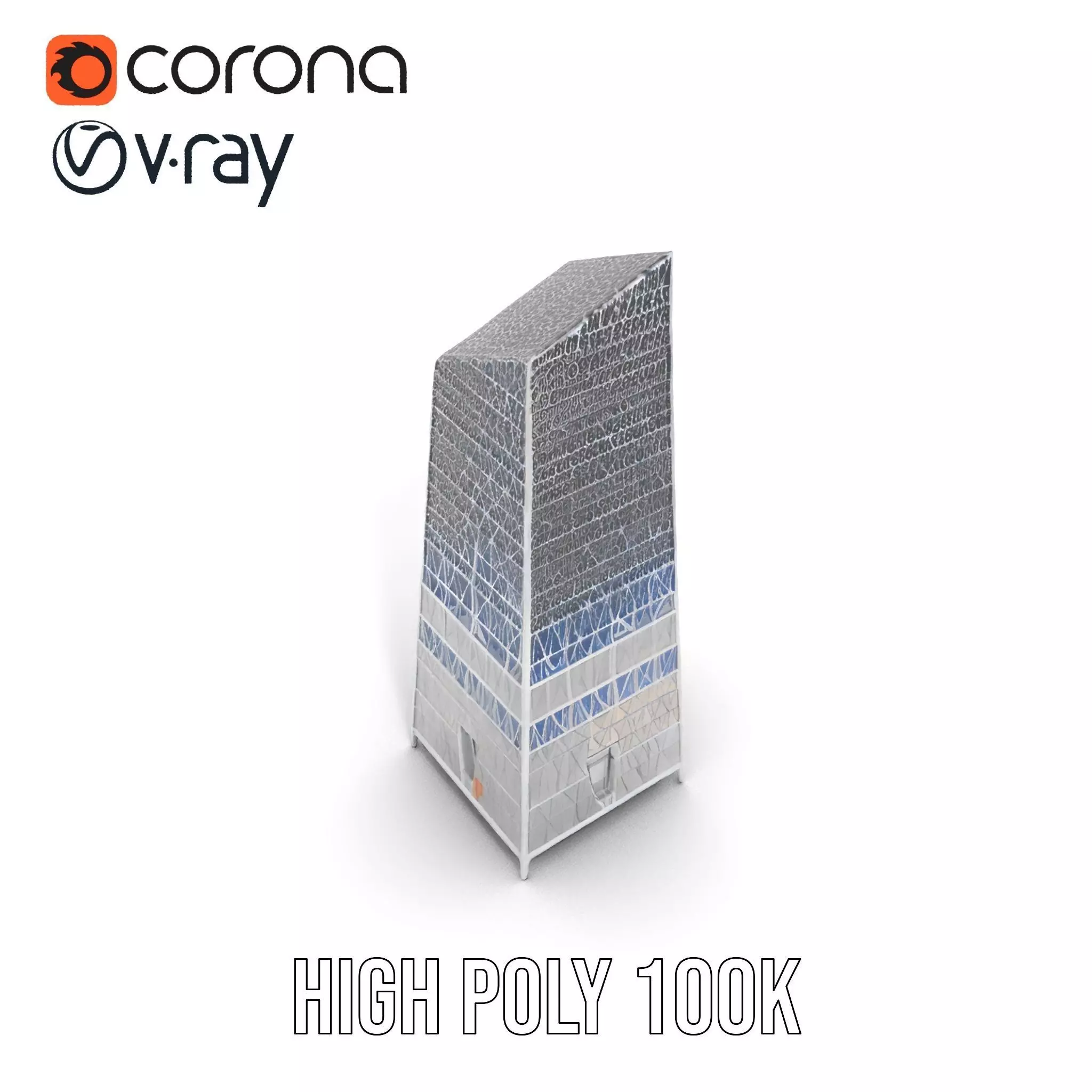 Modern Glass Skyscraper model pack Low-poly 3D model_20