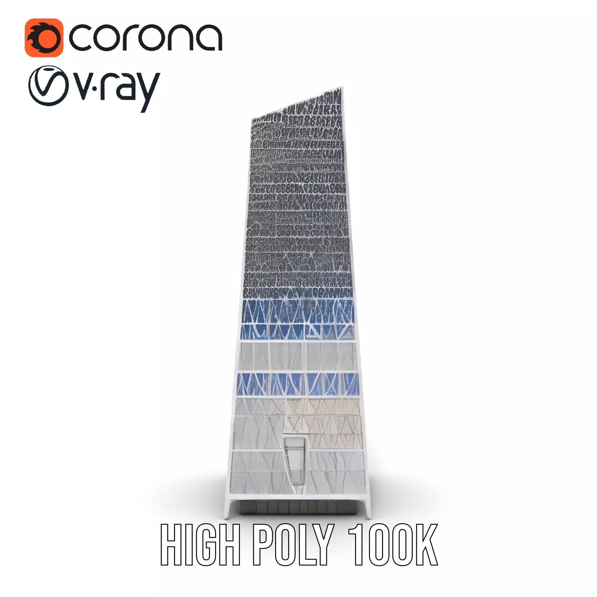 Modern Glass Skyscraper model pack Low-poly 3D model_31