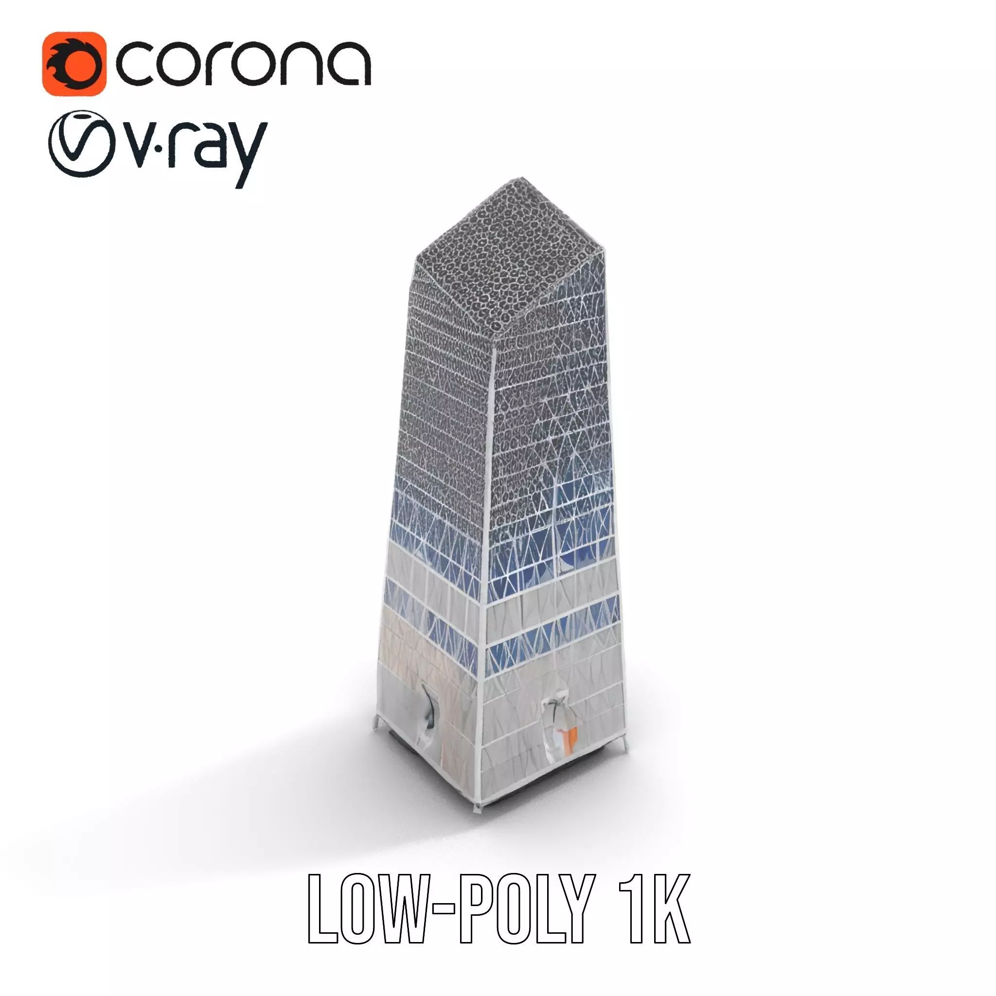 Modern Glass Skyscraper model pack Low-poly 3D model_24