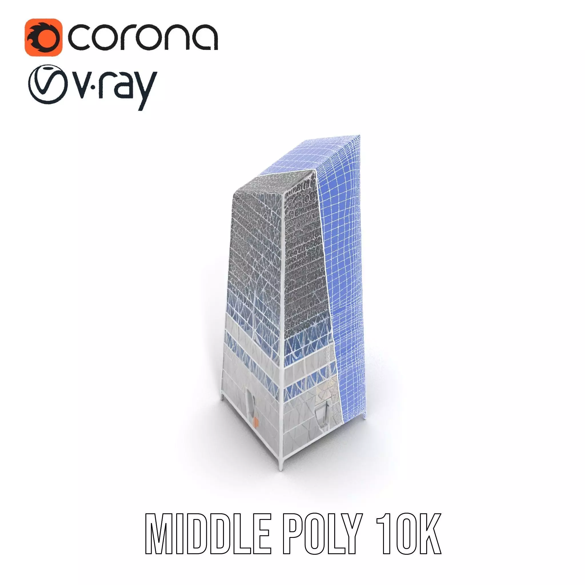 Modern Glass Skyscraper model pack Low-poly 3D model_18
