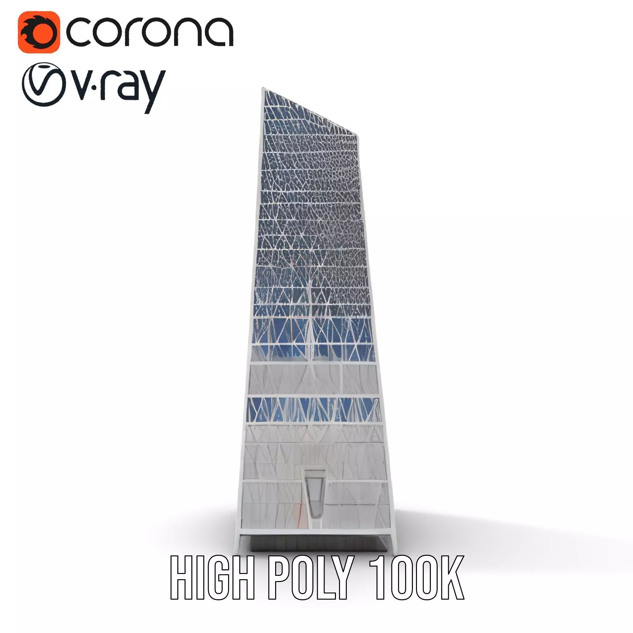 Modern Glass Skyscraper model pack Low-poly 3D model_28