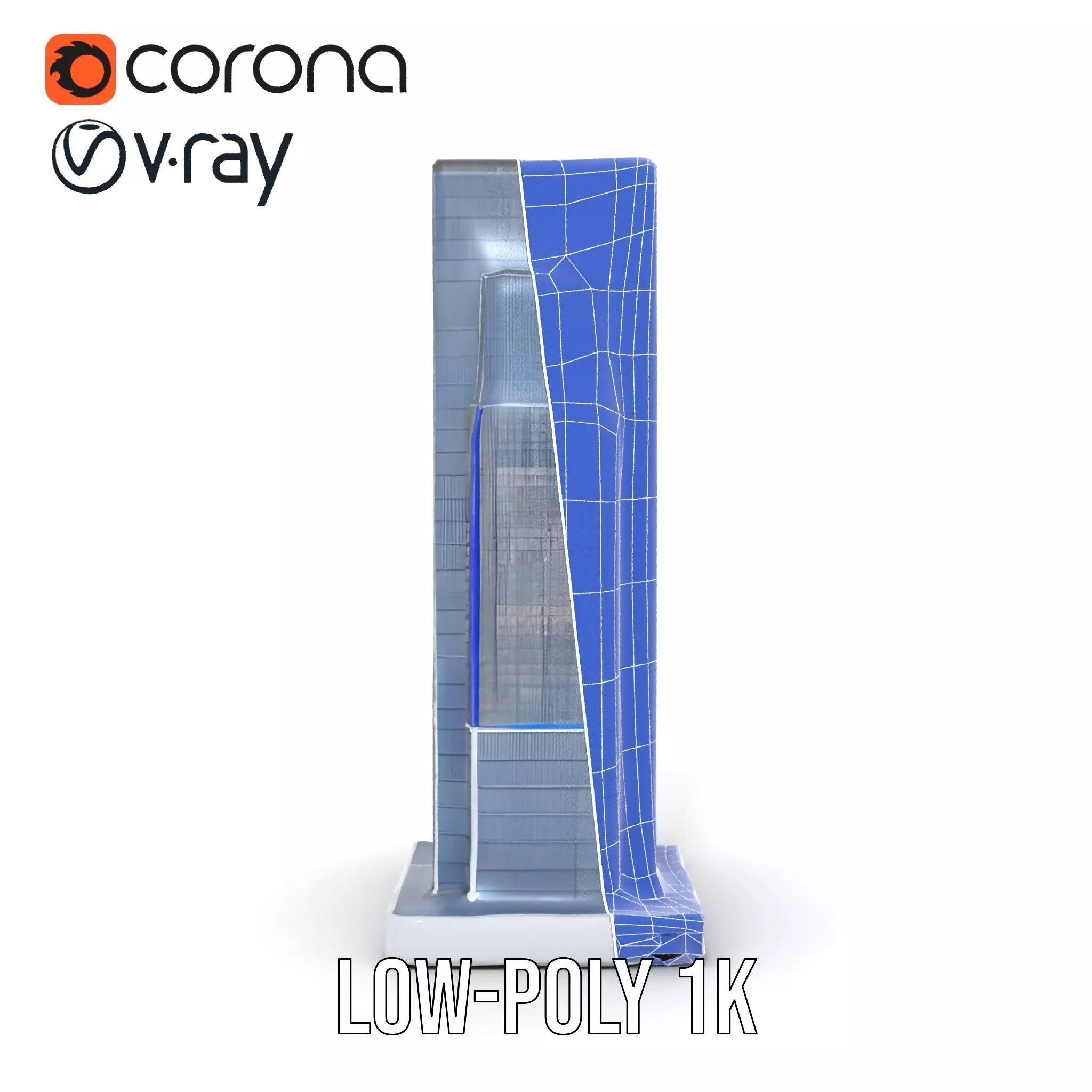 Modern Glass Skyscraper model pack Low-poly 3D model_30