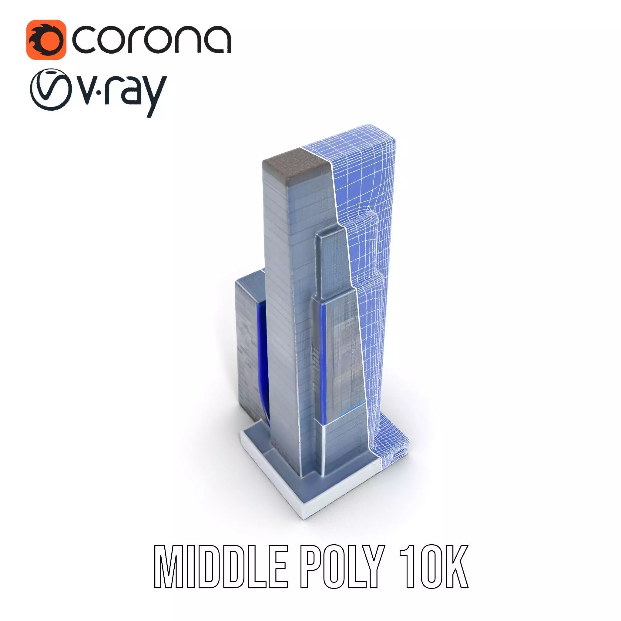 Modern Glass Skyscraper model pack Low-poly 3D model_27