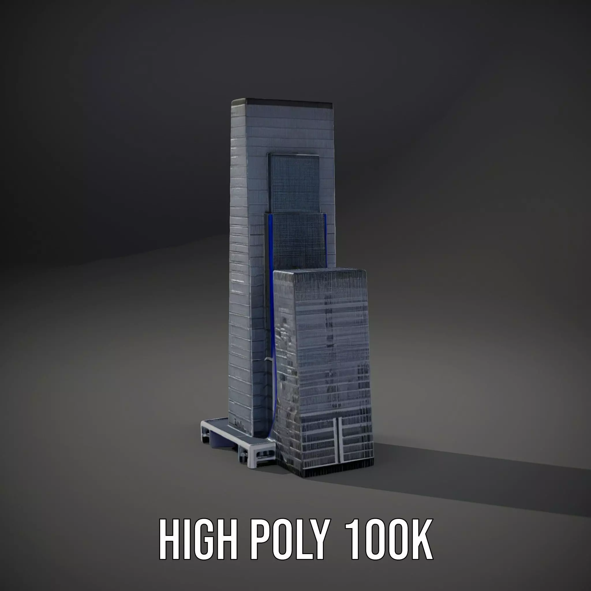 Modern Glass Skyscraper model pack Low-poly 3D model_10