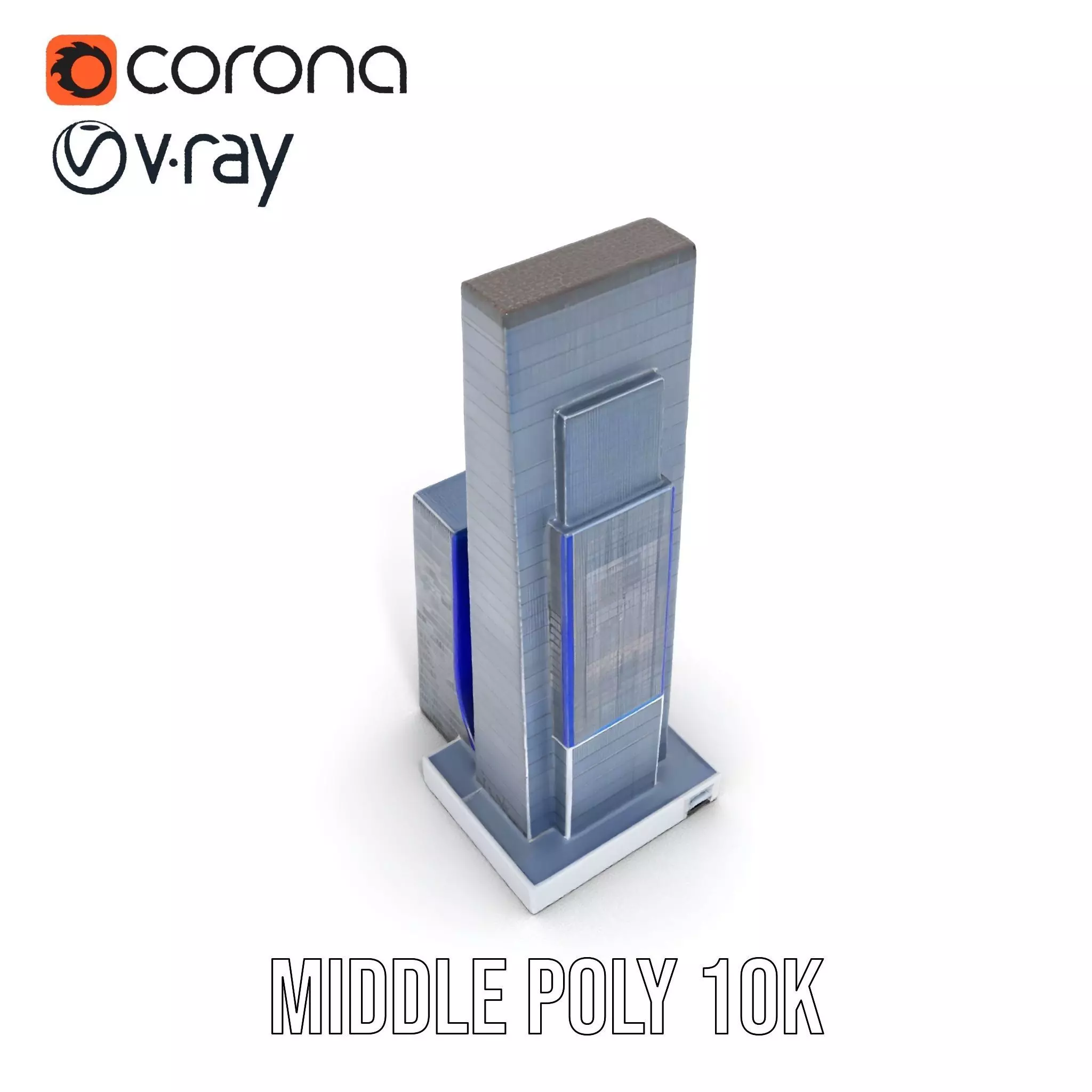 Modern Glass Skyscraper model pack Low-poly 3D model_16