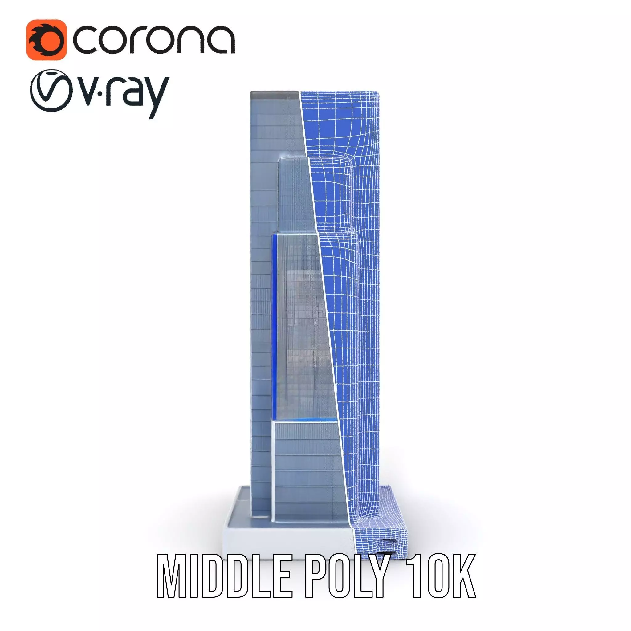 Modern Glass Skyscraper model pack Low-poly 3D model_21