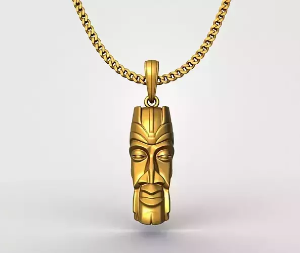 Tribal statue pendant charms - one inch pendant