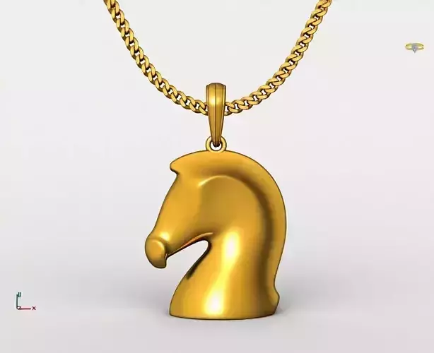 chess horse pendant charms - one inch pendant