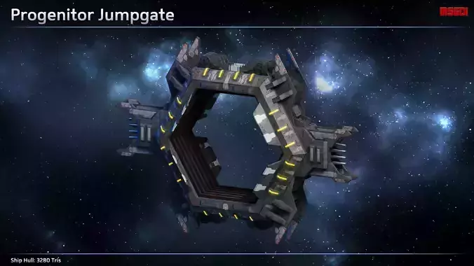 Progenitor Spaceship Jumpgate Low-poly 3D model