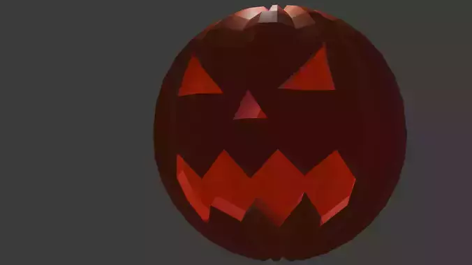 Halloween Pumpkin 3D  Low-Poly  Game  Animation Ready