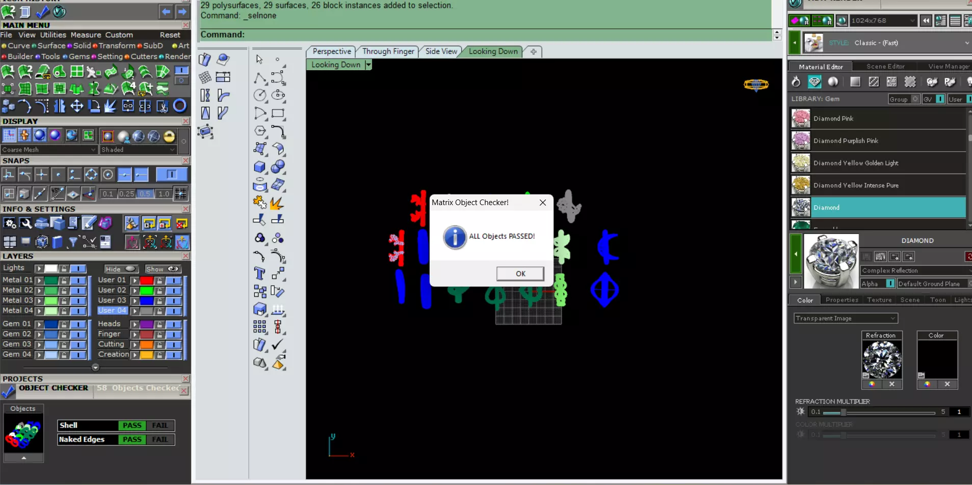 A number of gold rings 3D print model_2