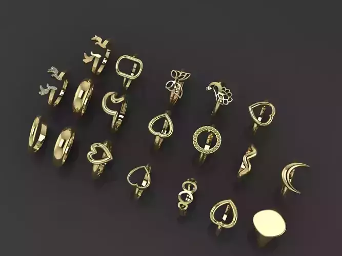 A number of gold rings
