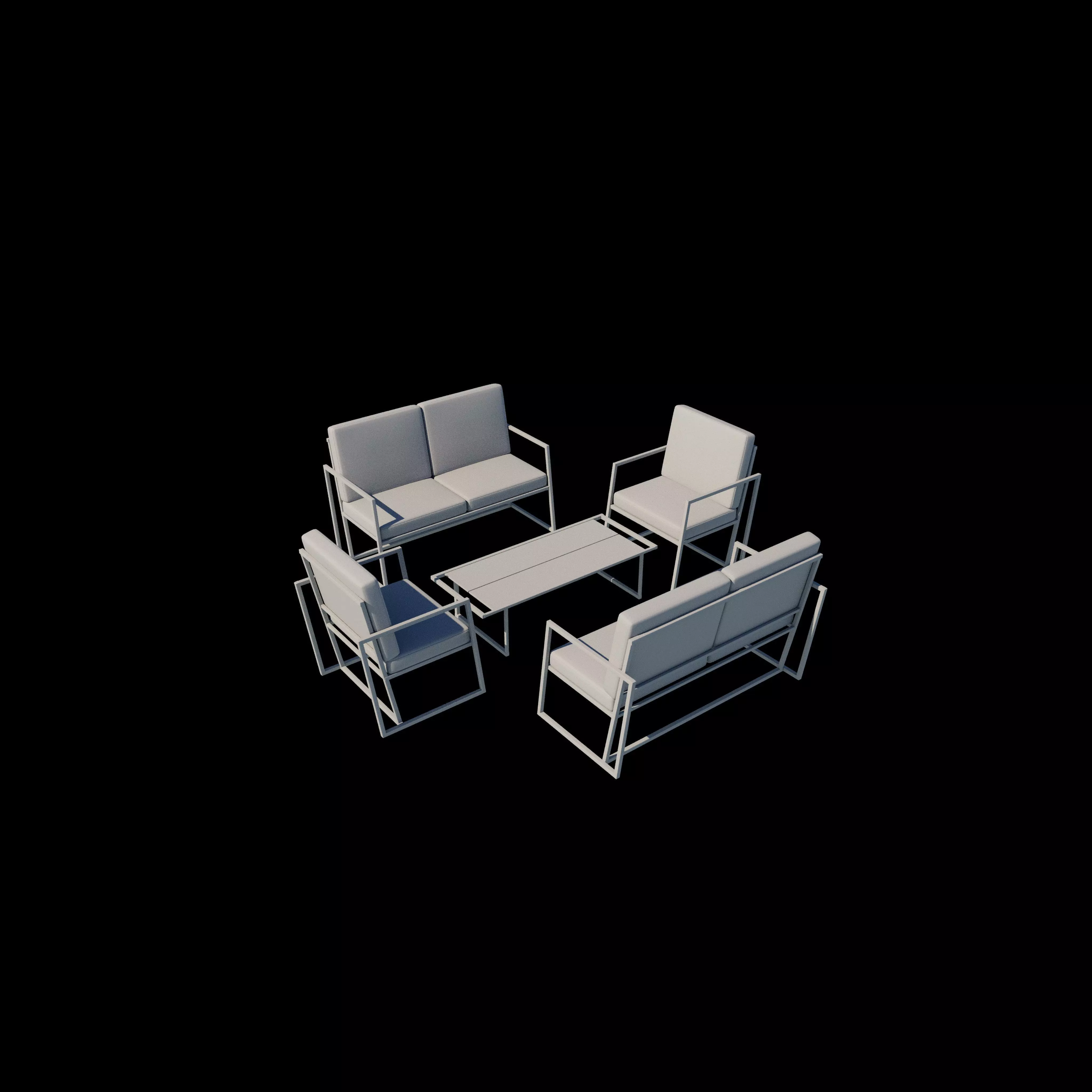 sofa and table 3D model_13