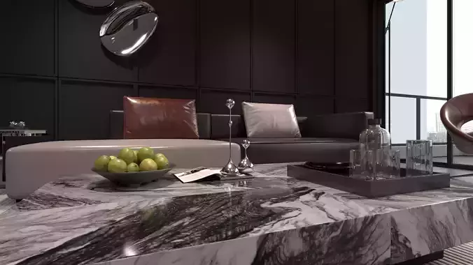 Office interior design 061 3D model 5