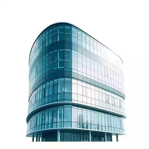 Curved Glass Facade model pack Low-poly 3D model 2
