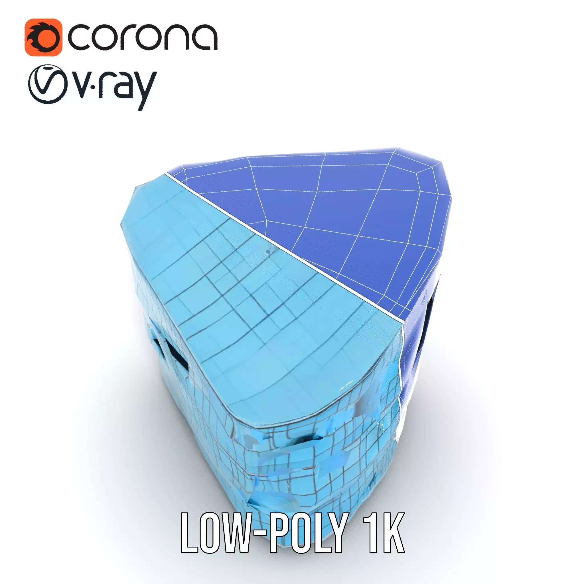 Curved Glass Facade model pack Low-poly 3D model_14