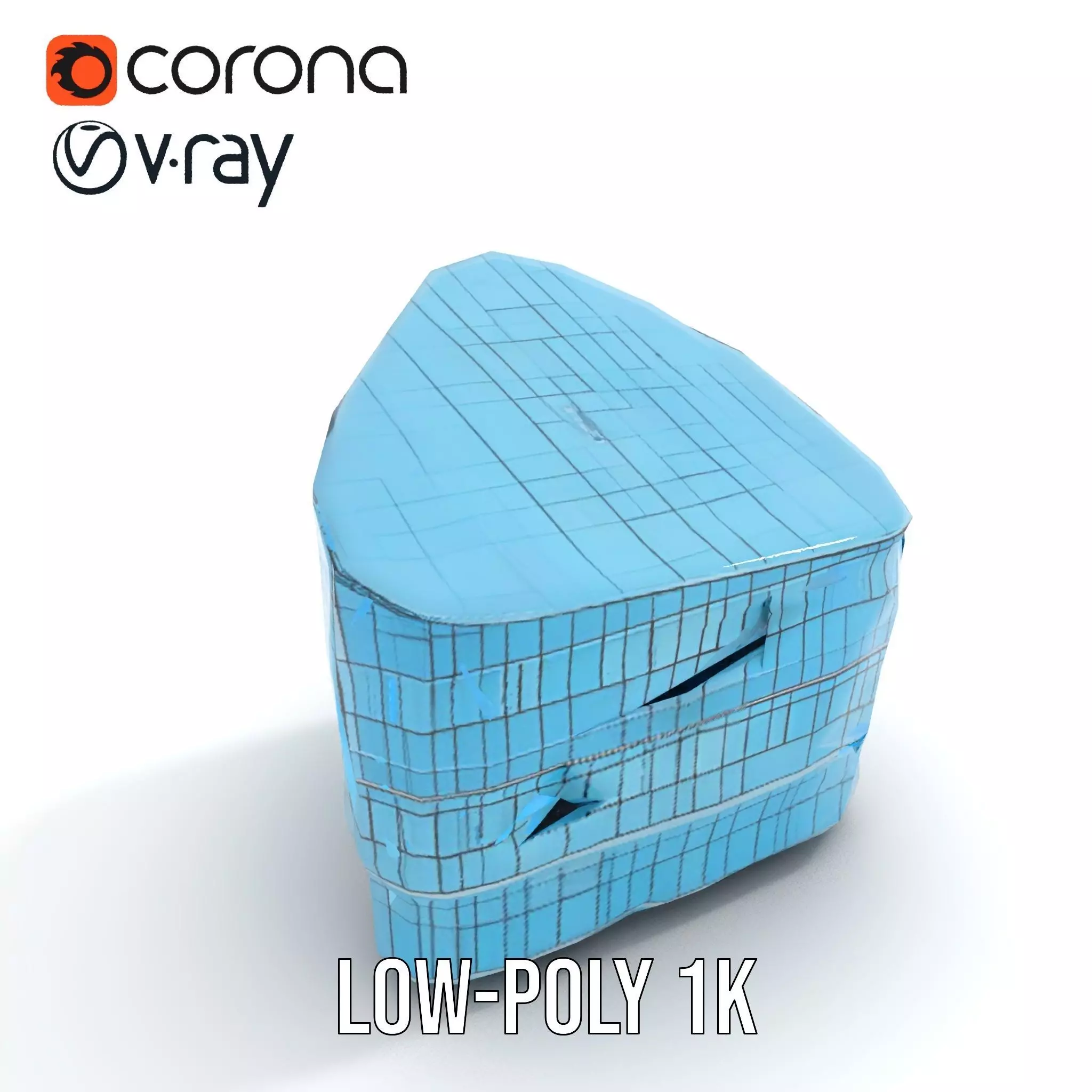 Curved Glass Facade model pack Low-poly 3D model_27