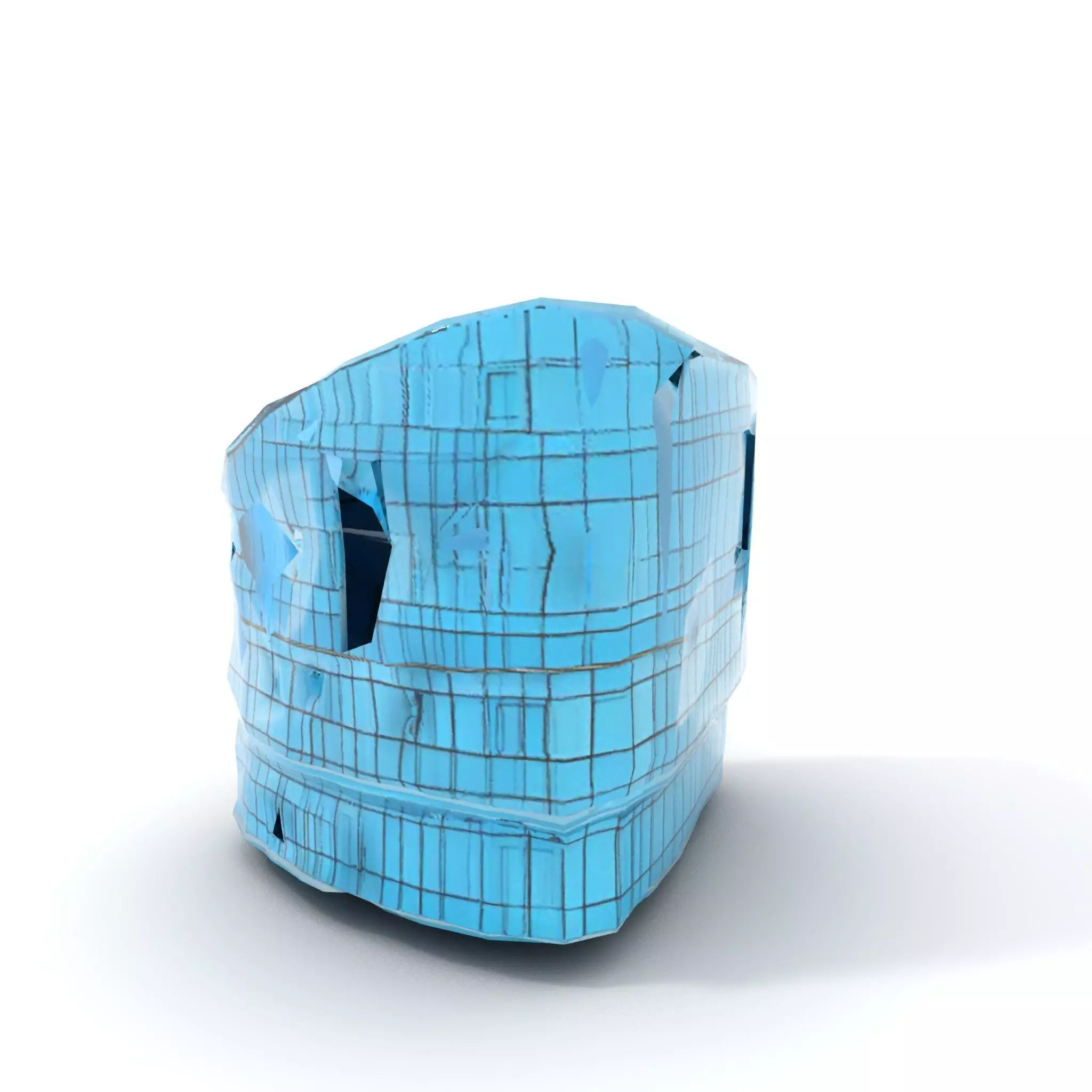 Curved Glass Facade model pack Low-poly 3D model_19