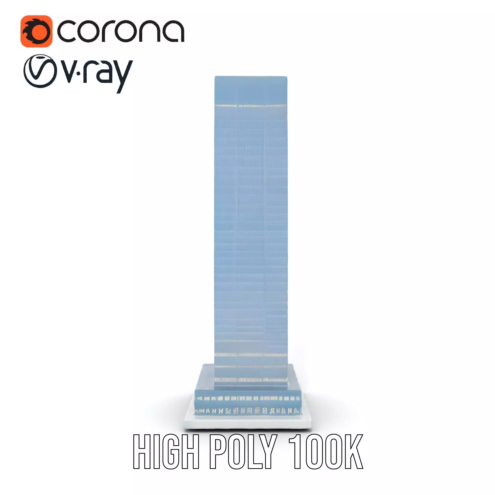 Sleek Glass Skyscraper model pack Low-poly 3D model_20