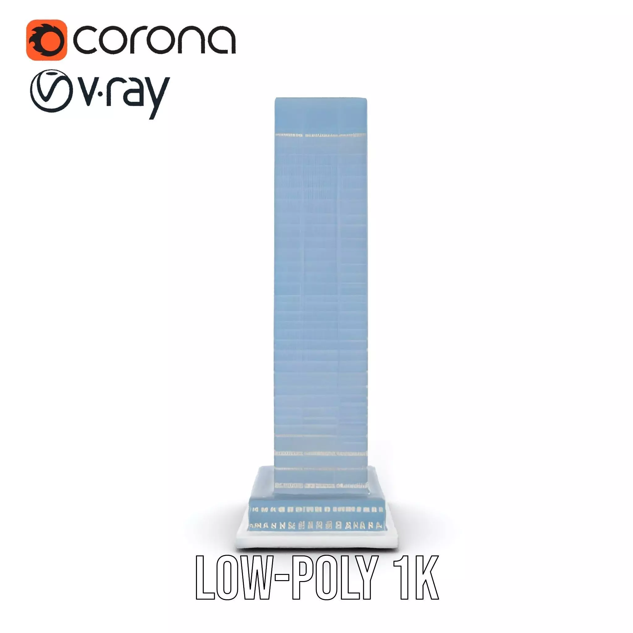 Sleek Glass Skyscraper model pack Low-poly 3D model_25