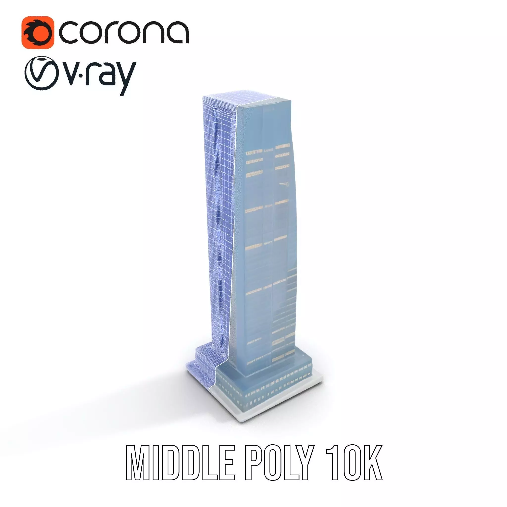 Sleek Glass Skyscraper model pack Low-poly 3D model_18