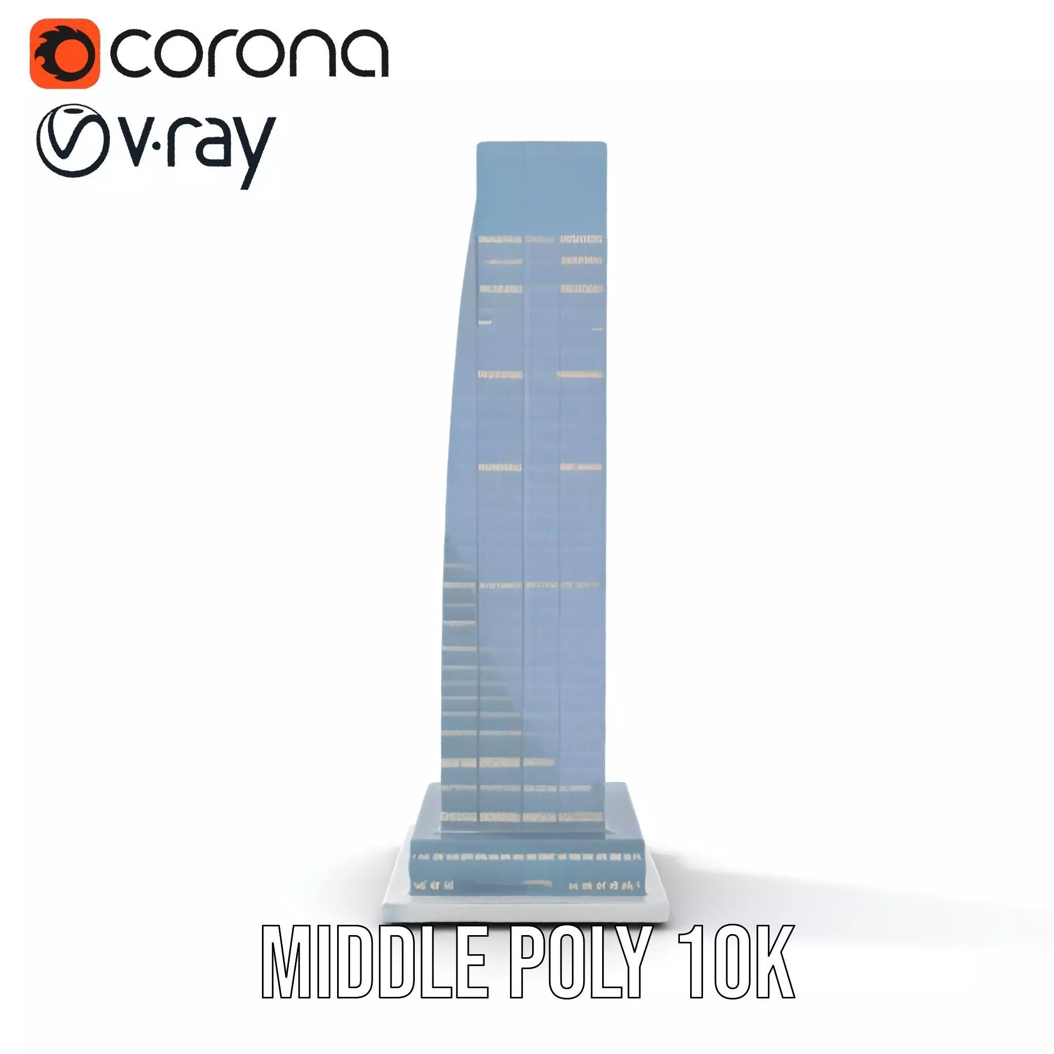 Sleek Glass Skyscraper model pack Low-poly 3D model_6