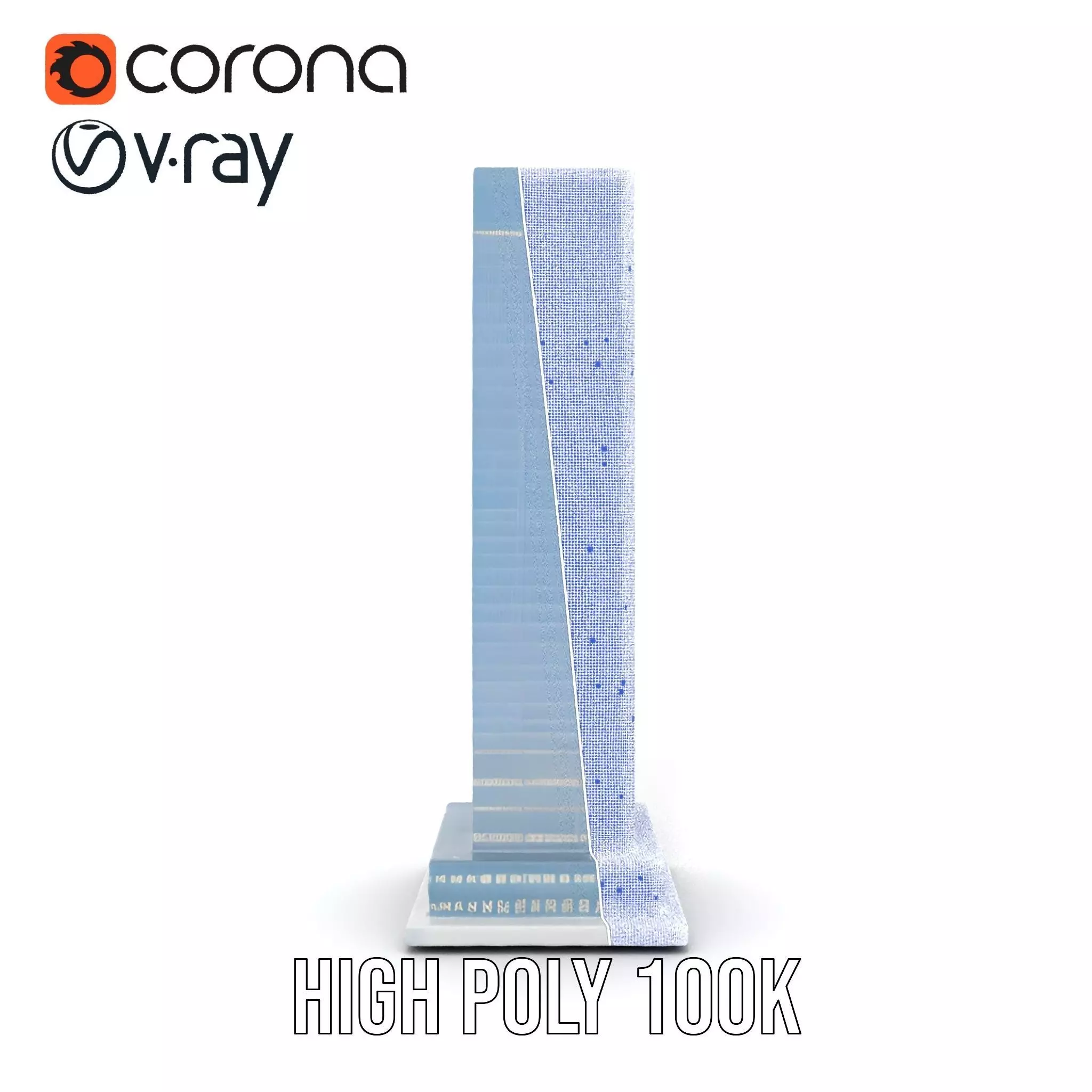 Sleek Glass Skyscraper model pack Low-poly 3D model_32