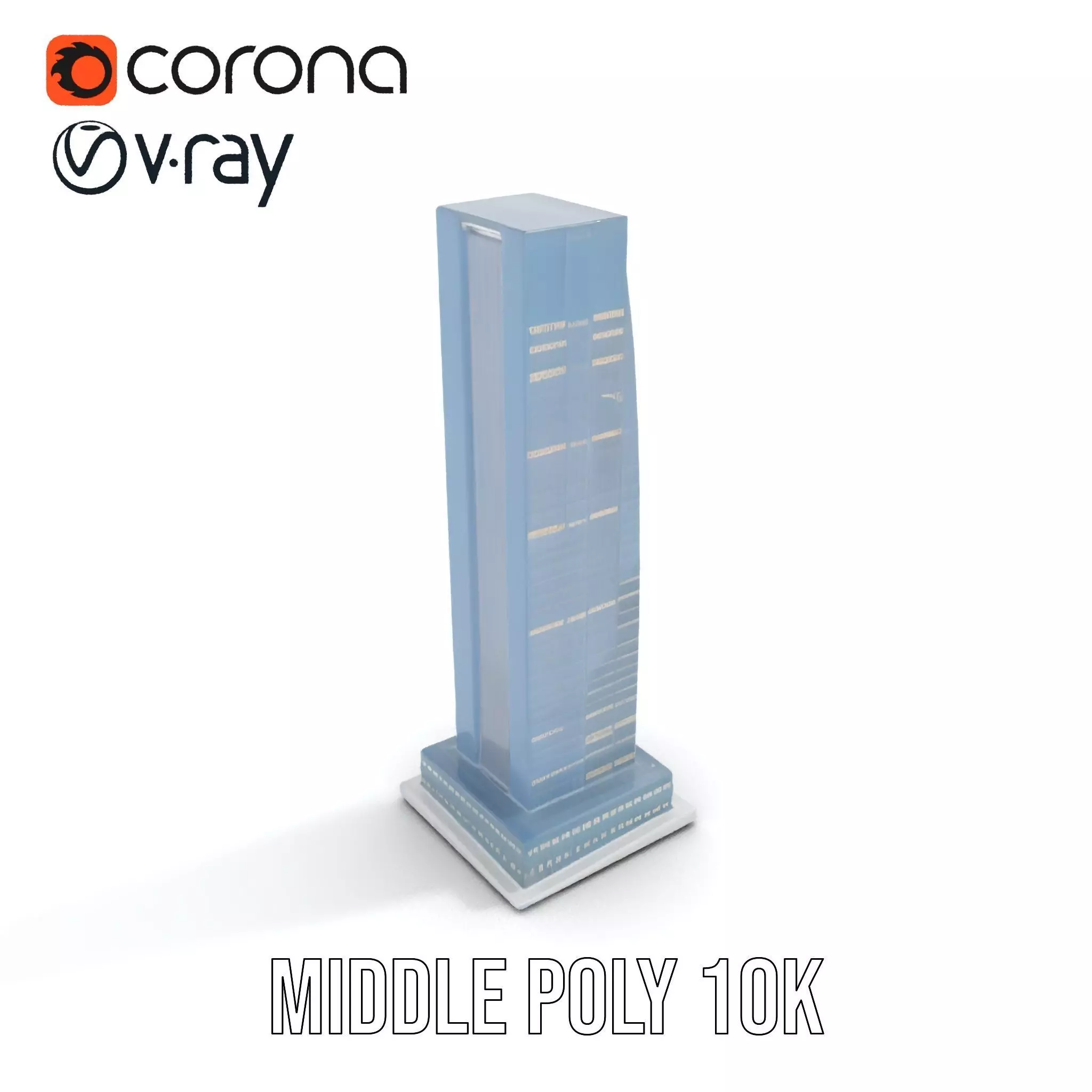 Sleek Glass Skyscraper model pack Low-poly 3D model_21