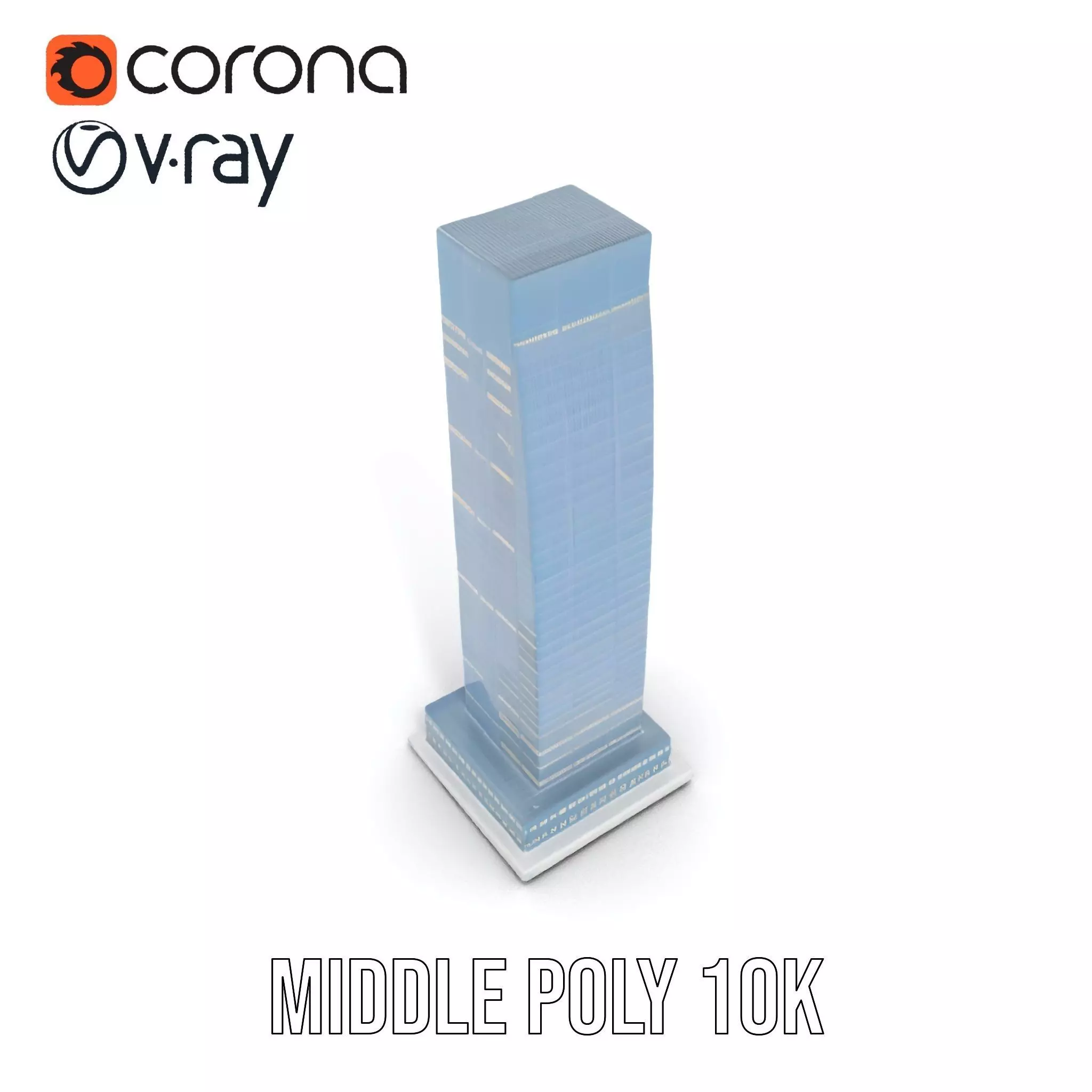 Sleek Glass Skyscraper model pack Low-poly 3D model_16