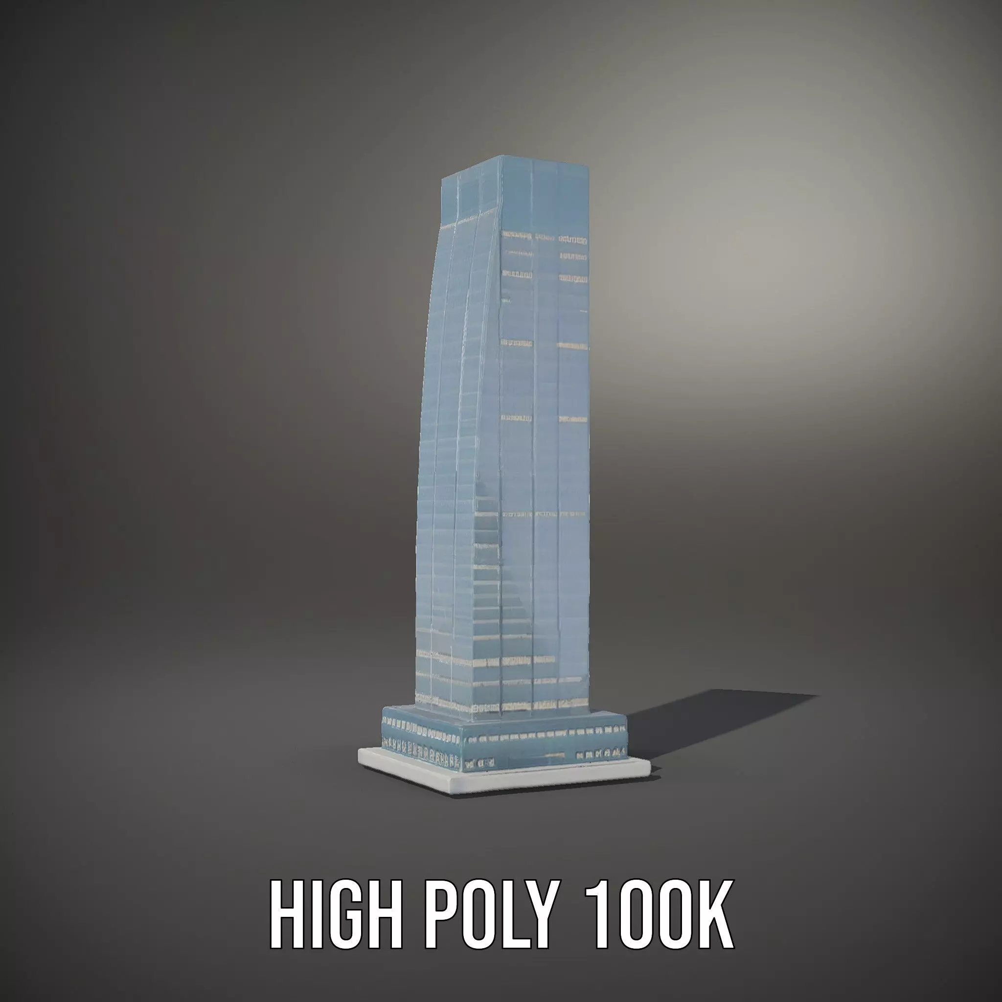 Sleek Glass Skyscraper model pack Low-poly 3D model_10
