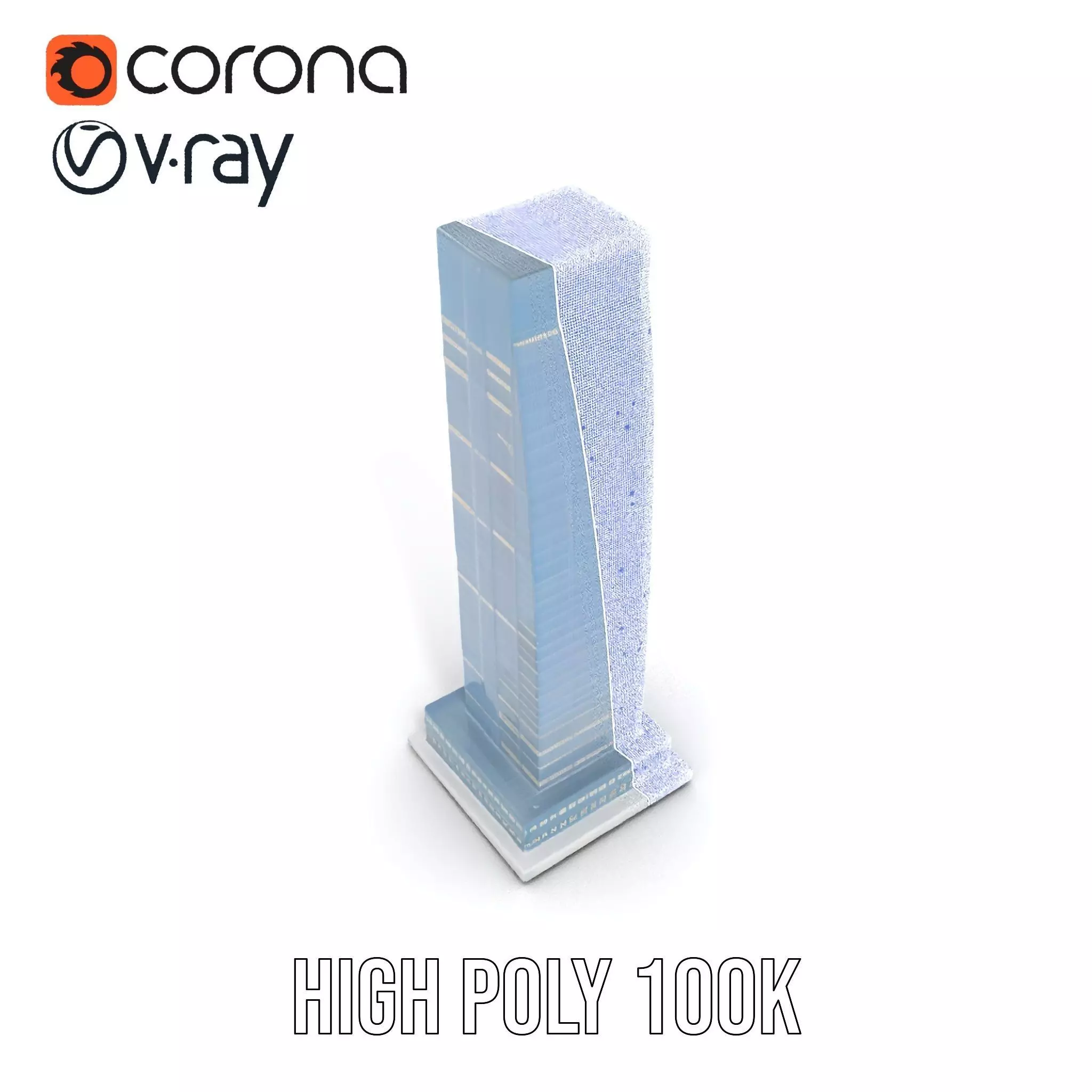 Sleek Glass Skyscraper model pack Low-poly 3D model_33
