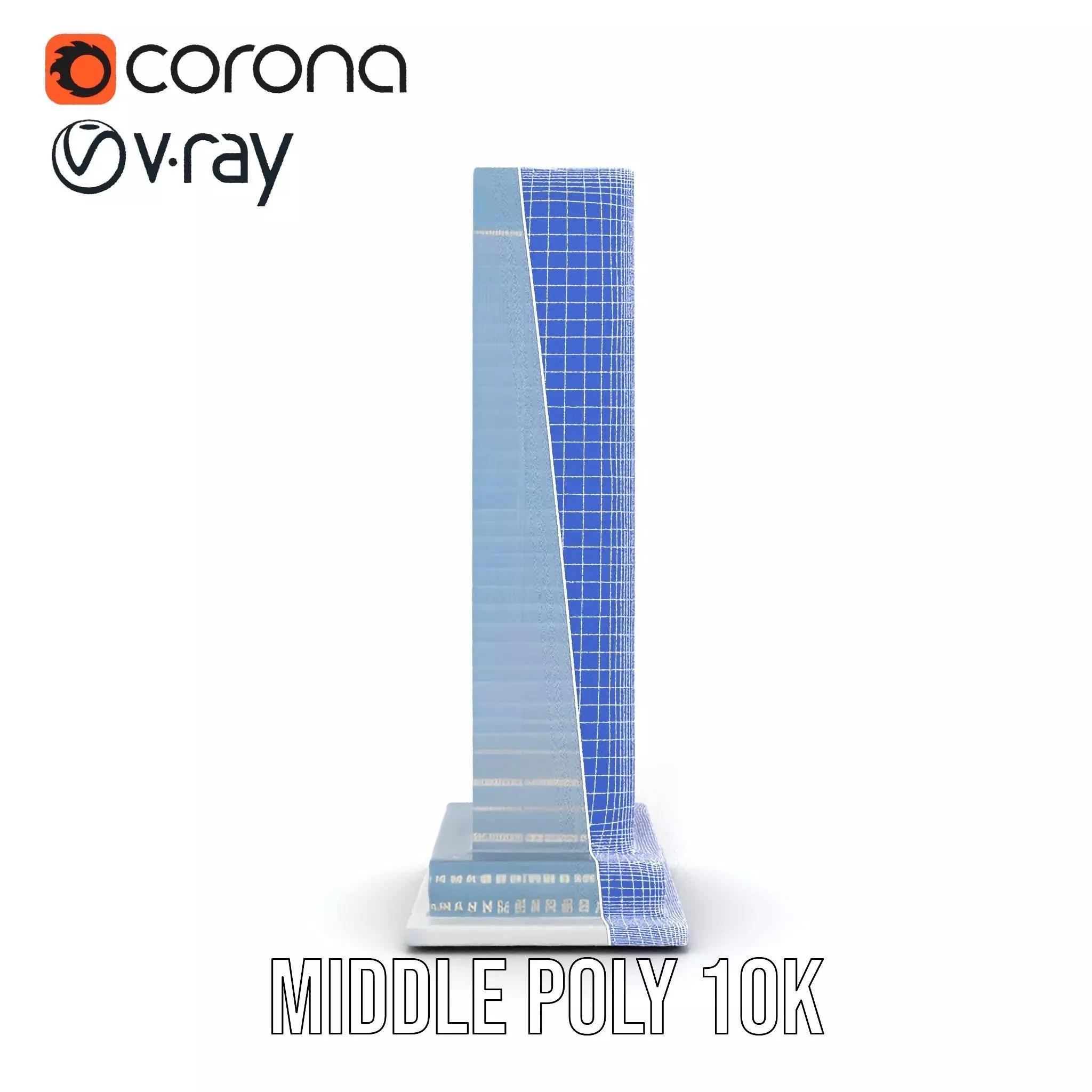 Sleek Glass Skyscraper model pack Low-poly 3D model_30