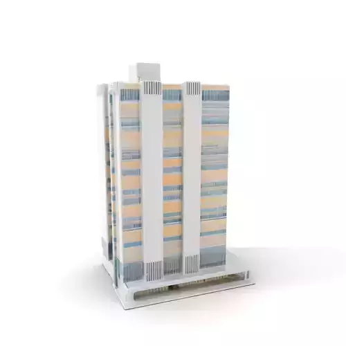 Metropolitan Skyscraper model pack Low-poly 3D model
