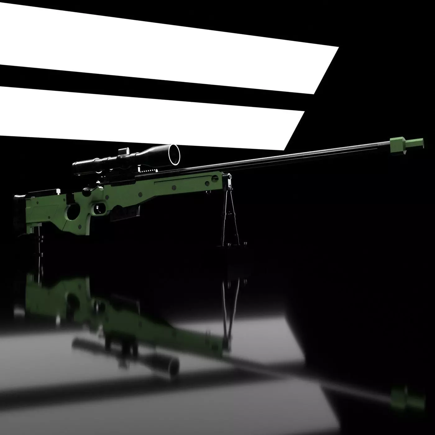 Accuracy International AWM Low-poly 3D model