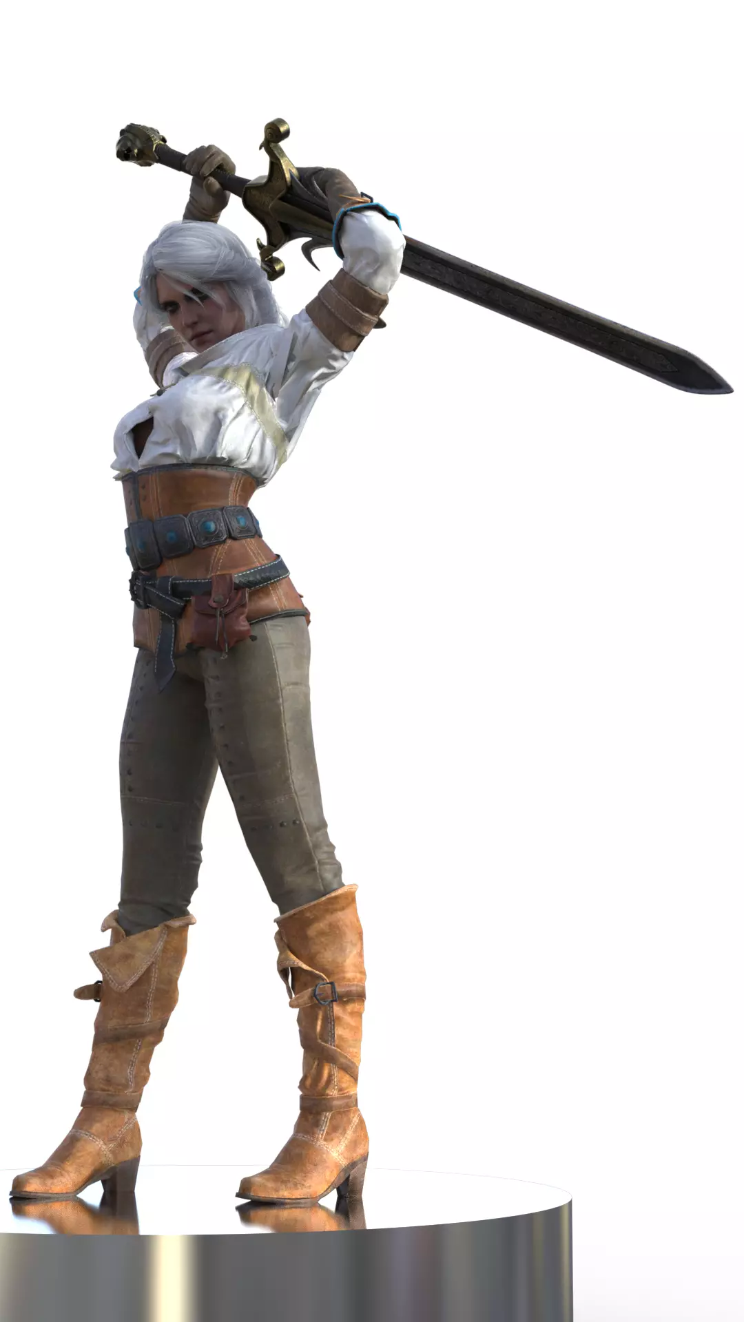 Ciri The Storm of Power and Destiny in The Witcher 3D print model_1