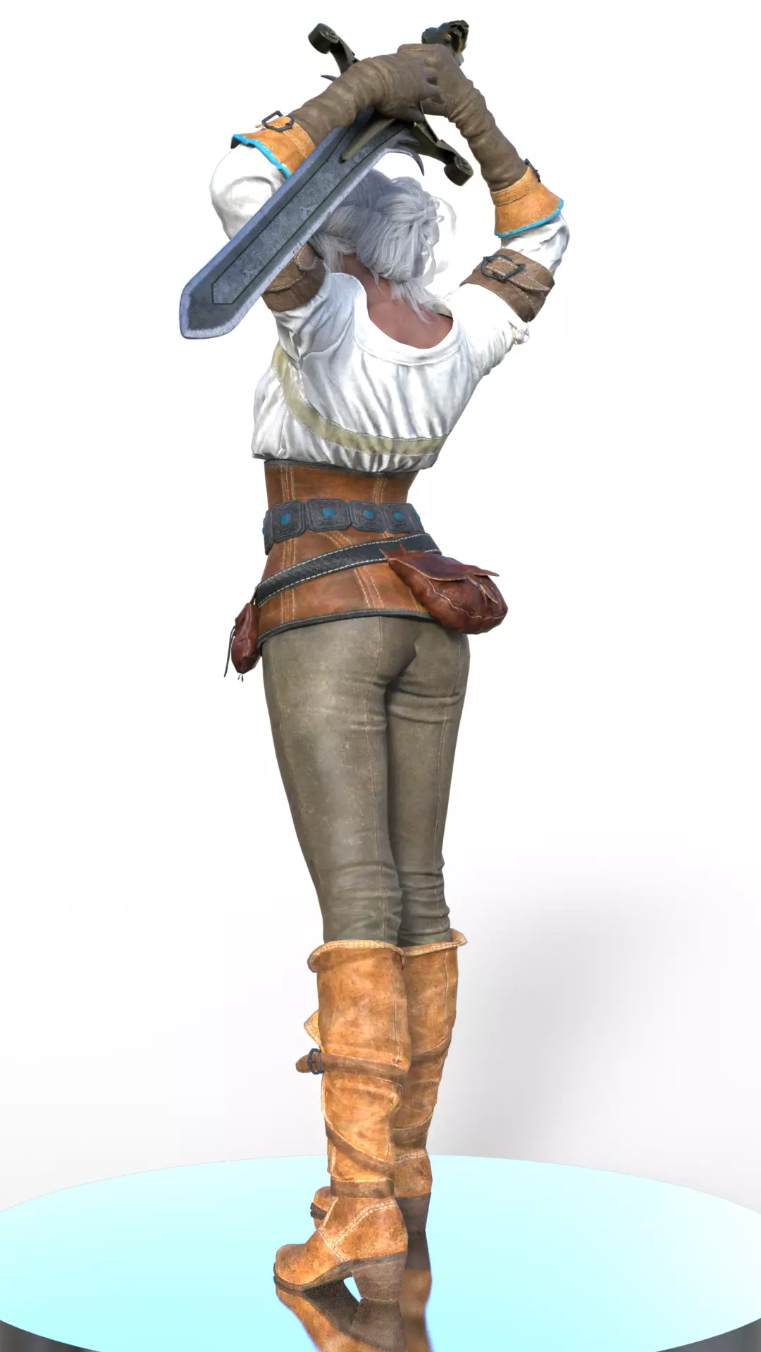 Ciri The Storm of Power and Destiny in The Witcher 3D print model_2