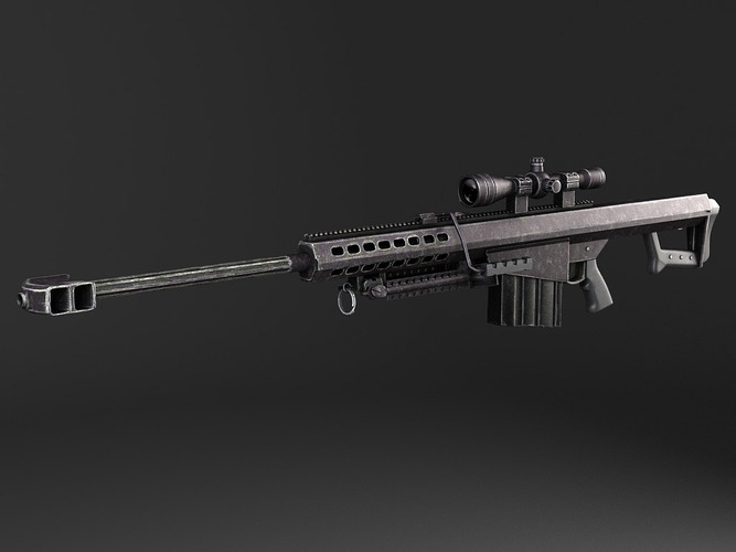 Barrett M82A1 sniper rifle 3D model